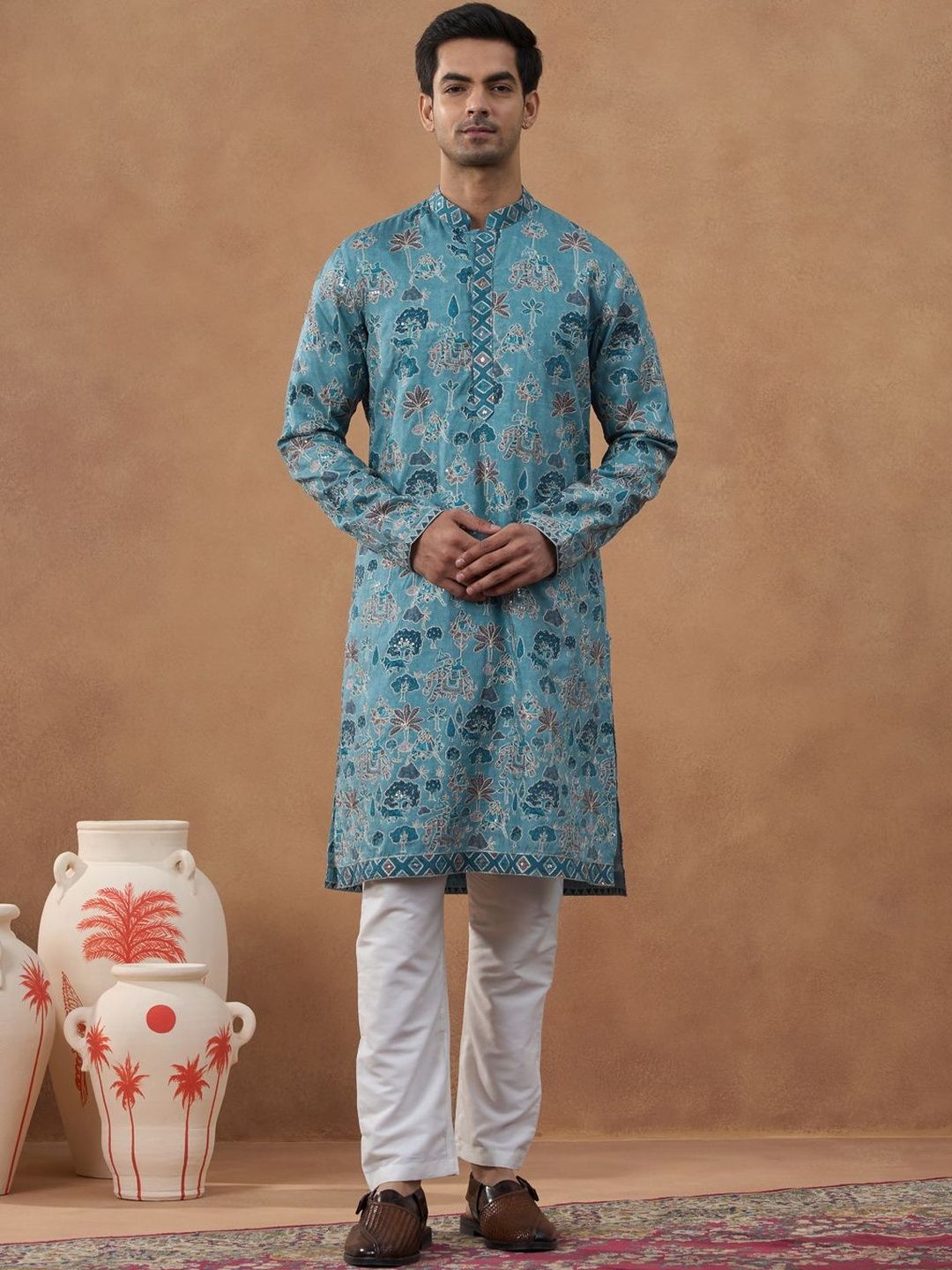 TheEthnic.Co Men Floral Printed Kurta-picture-41
