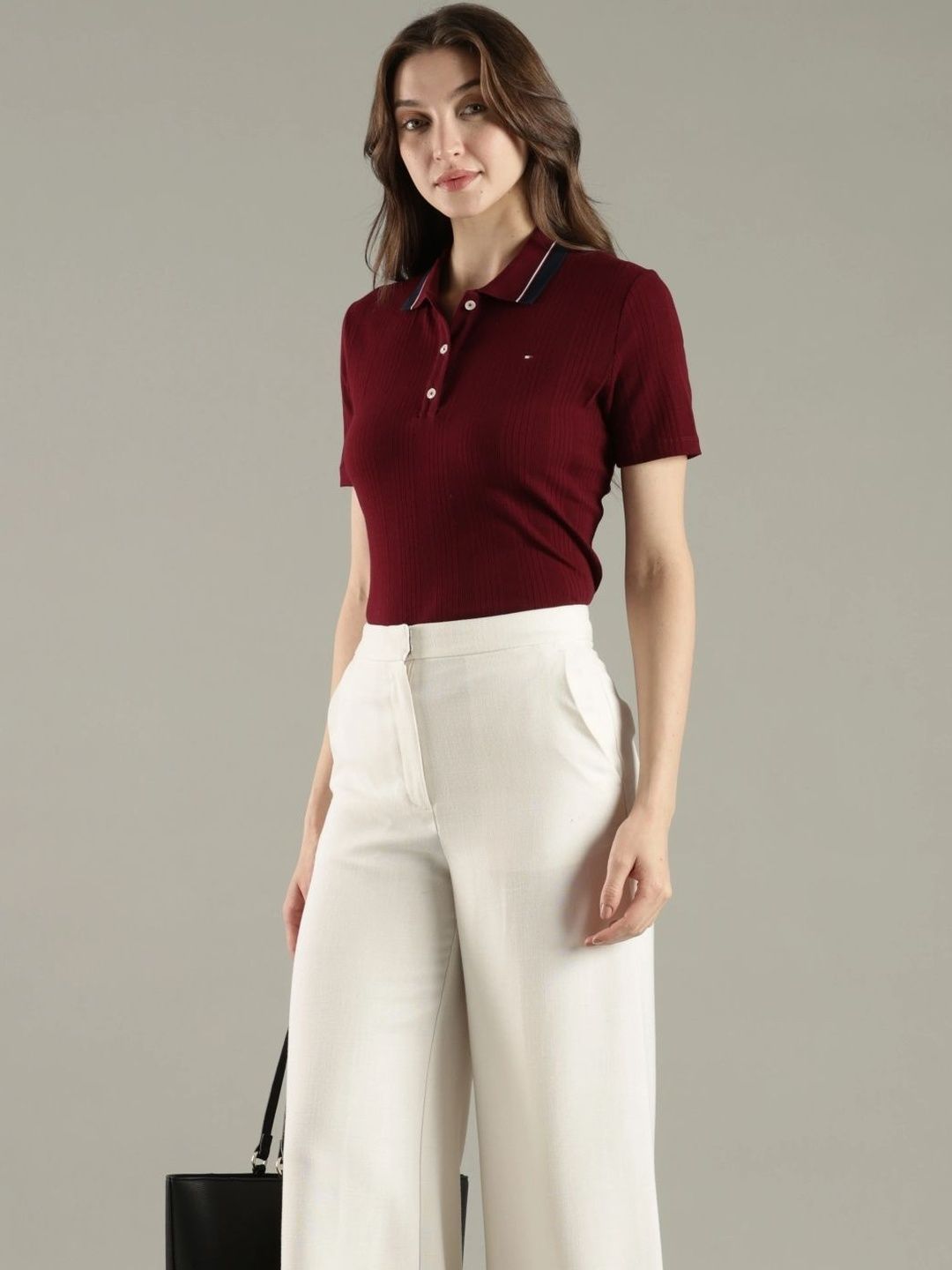 Tommy Hilfiger Women Polo Collar T-shirt