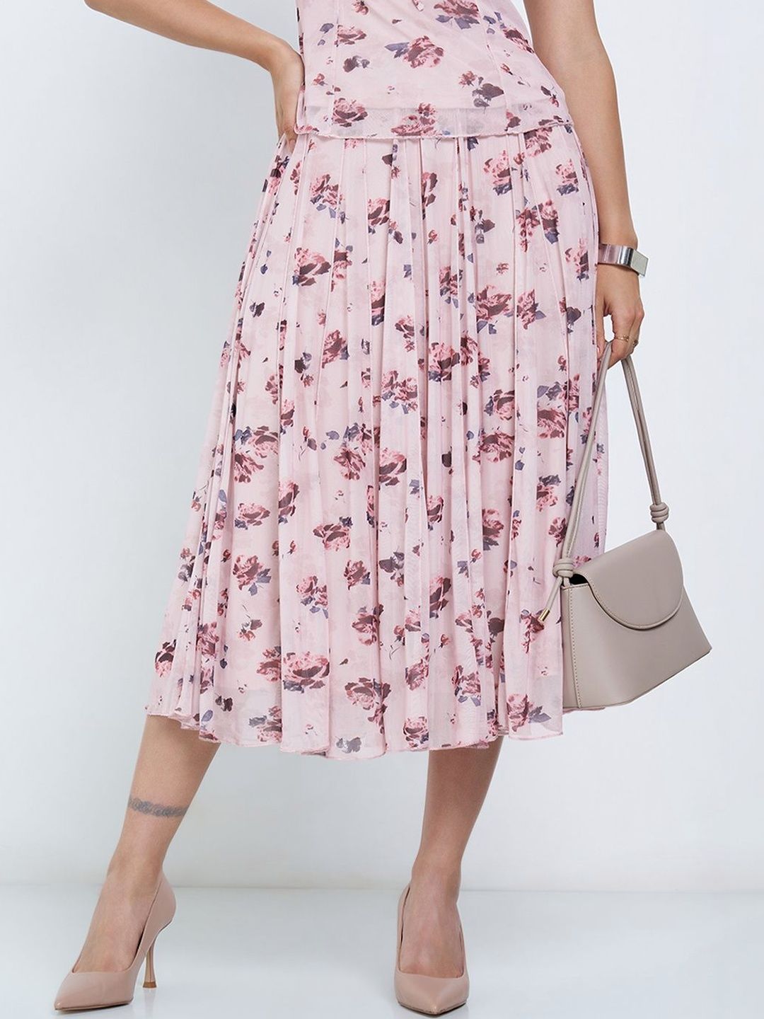 Honey by Pantaloons Printed Flared Midi Skirt-picture-34