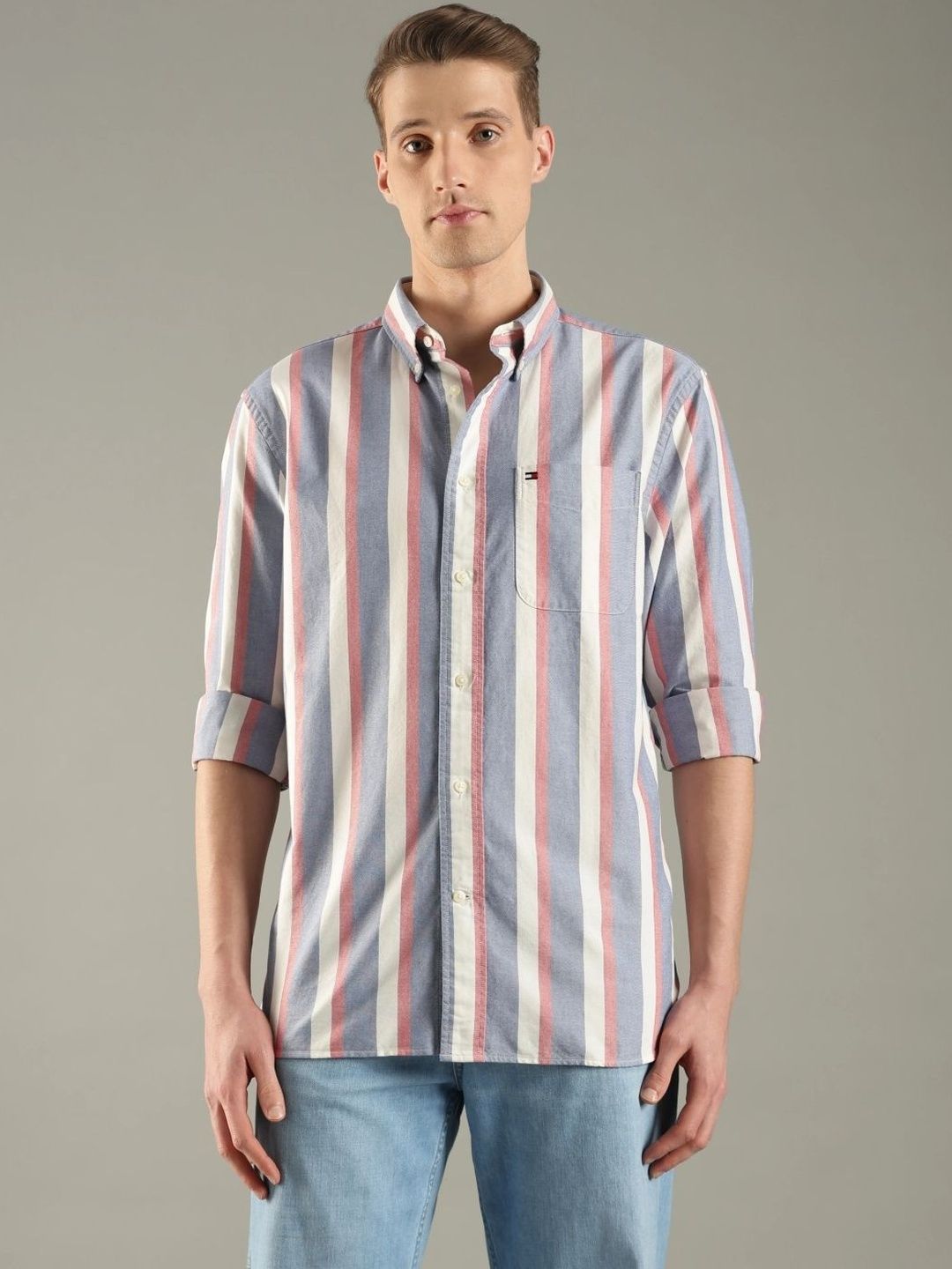 Tommy Hilfiger Men Striped Casual Shirt-picture-39