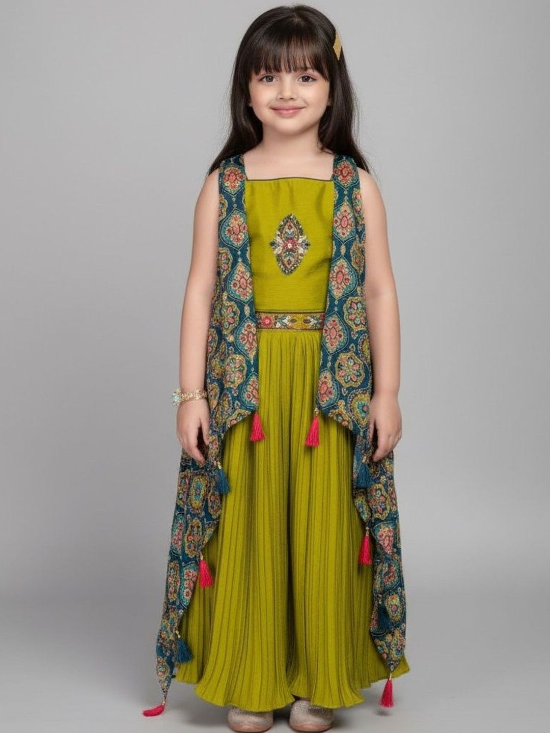 Wommaniya Impex Girls Printed Top with Palazzos-picture-45