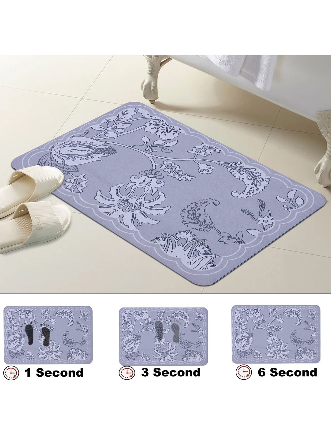 Aura Grey Printed Bath Rugs-picture-43