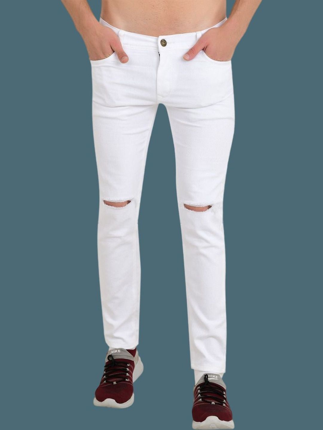 Metronaut Men Classic Regular Fit Mid-Rise Highly Distressed Stretchable Jeans-picture-15