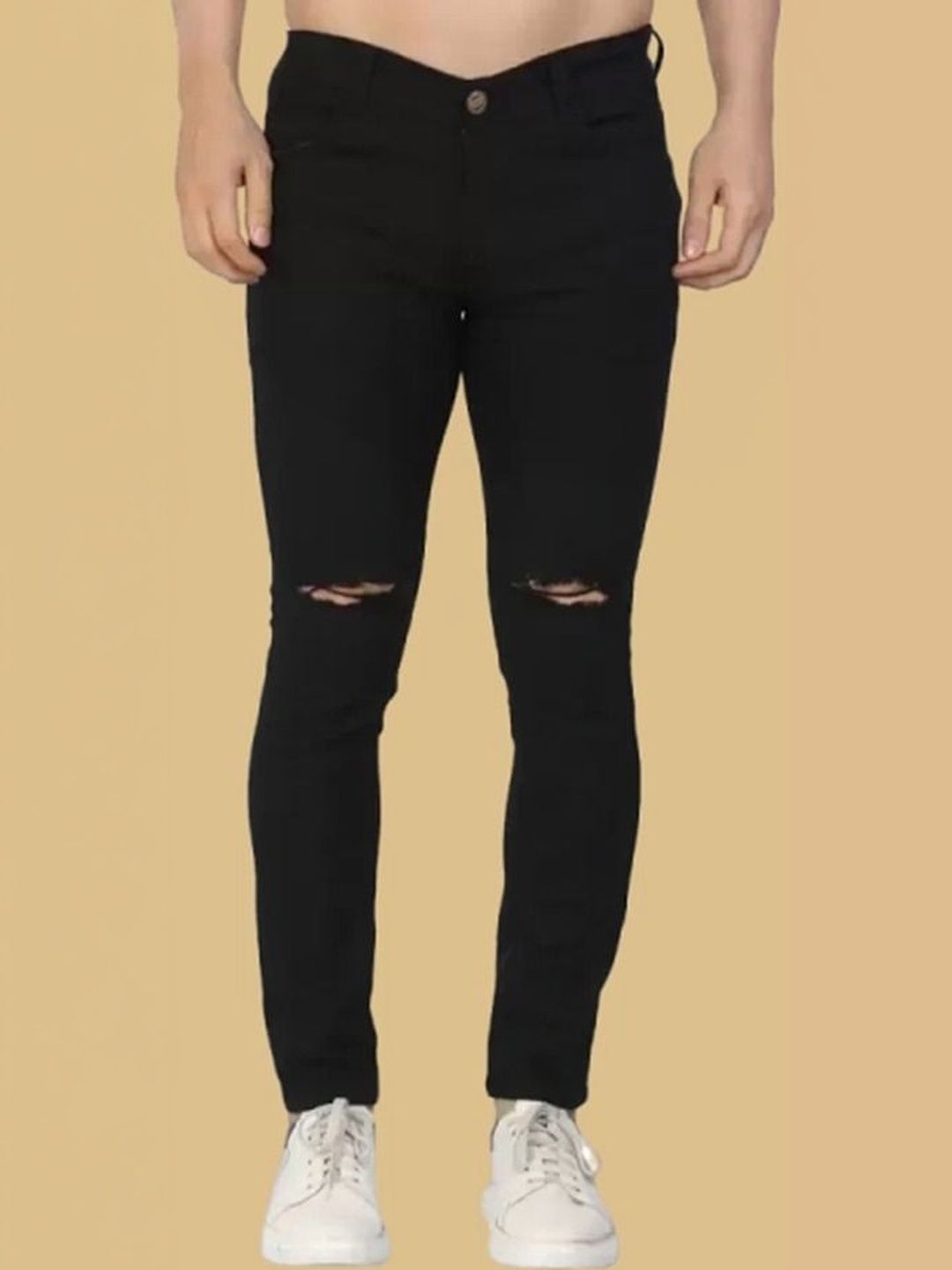 Metronaut Men Classic Regular Fit Mid-Rise Mildly Distressed Stretchable Jeans-image-48