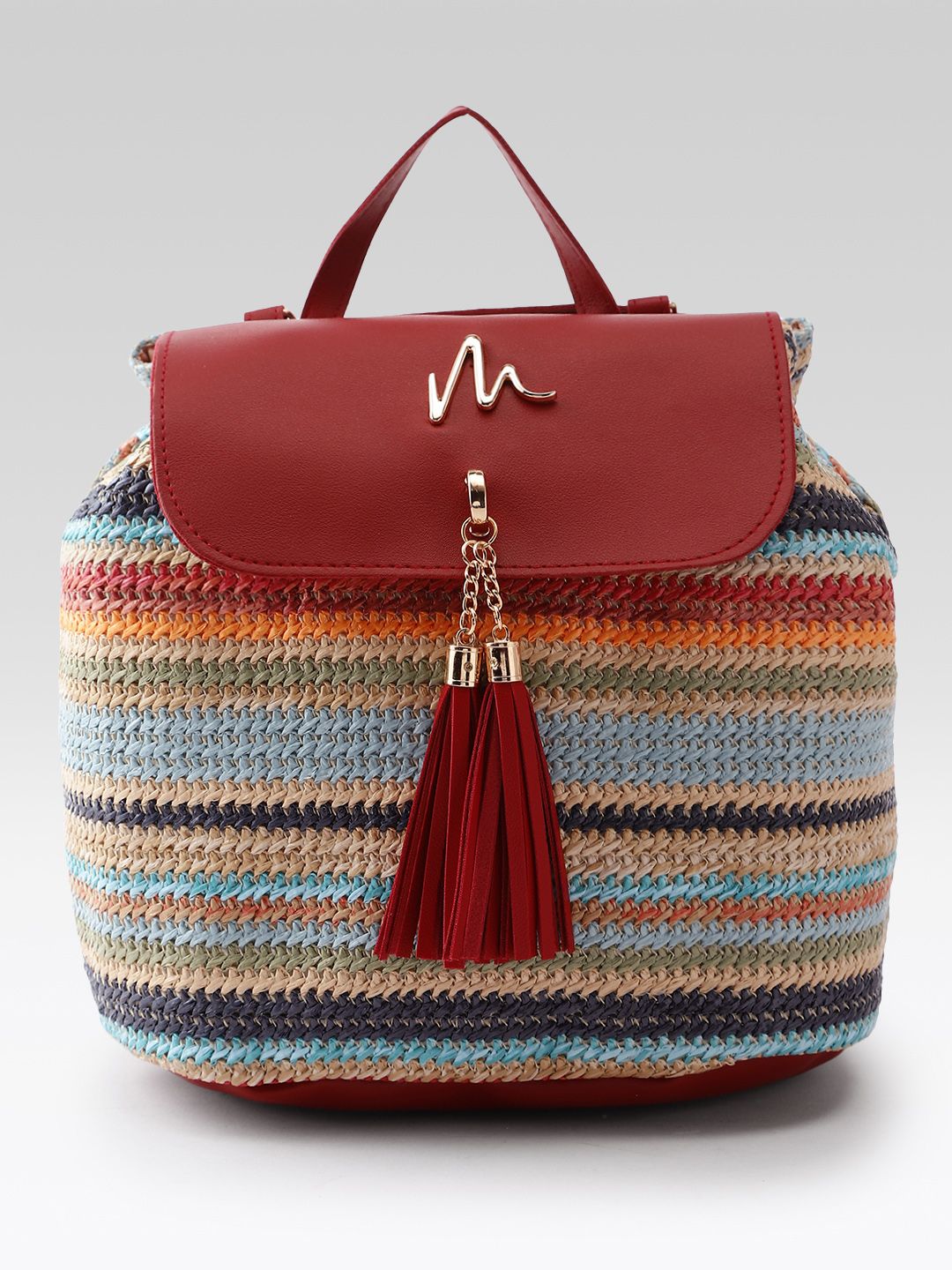 MAEJOY Women Self Design Tasselled Backpack-picture-17