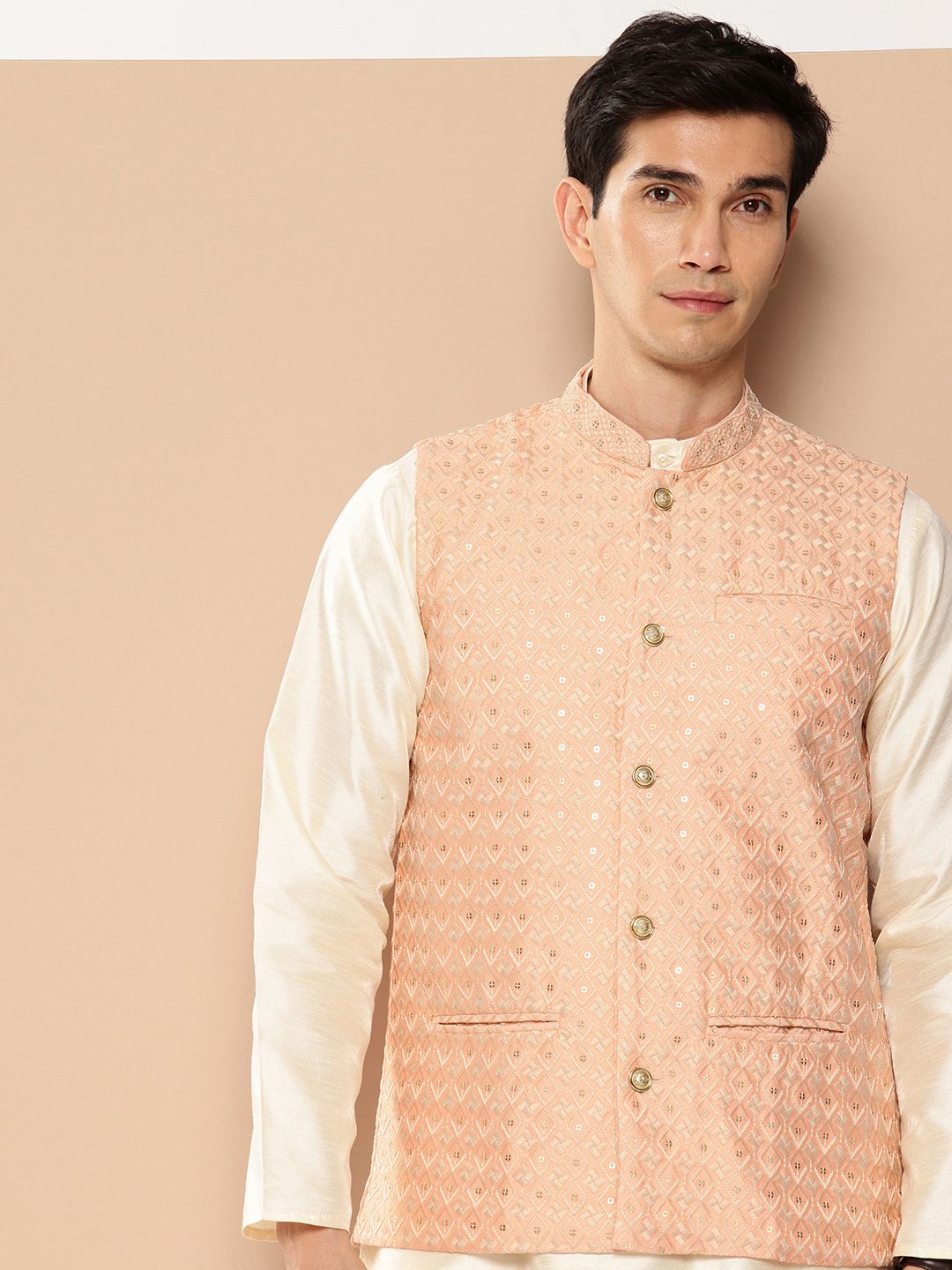 DIVISIVE Embroidered Nehru Jacket-picture-13
