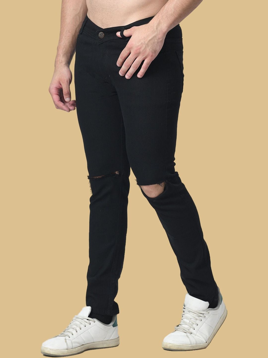 Metronaut Men Classic Regular Fit Mid-Rise Highly Distressed Stretchable Jeans-picture-18