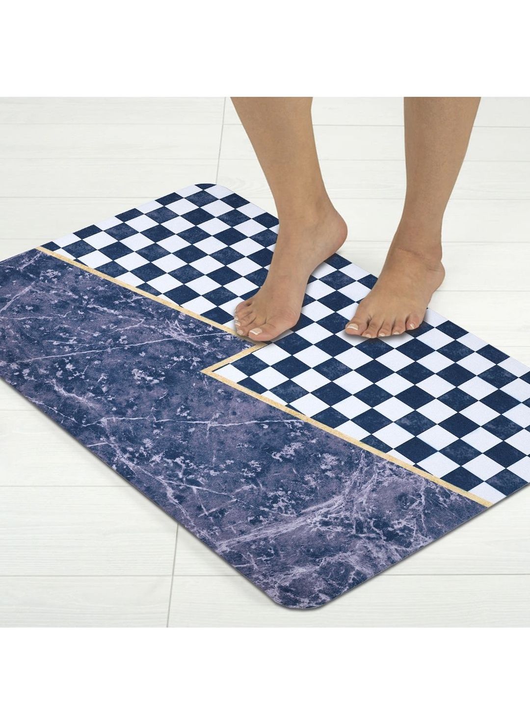 Aura Blue Printed Bath Rugs-picture-26