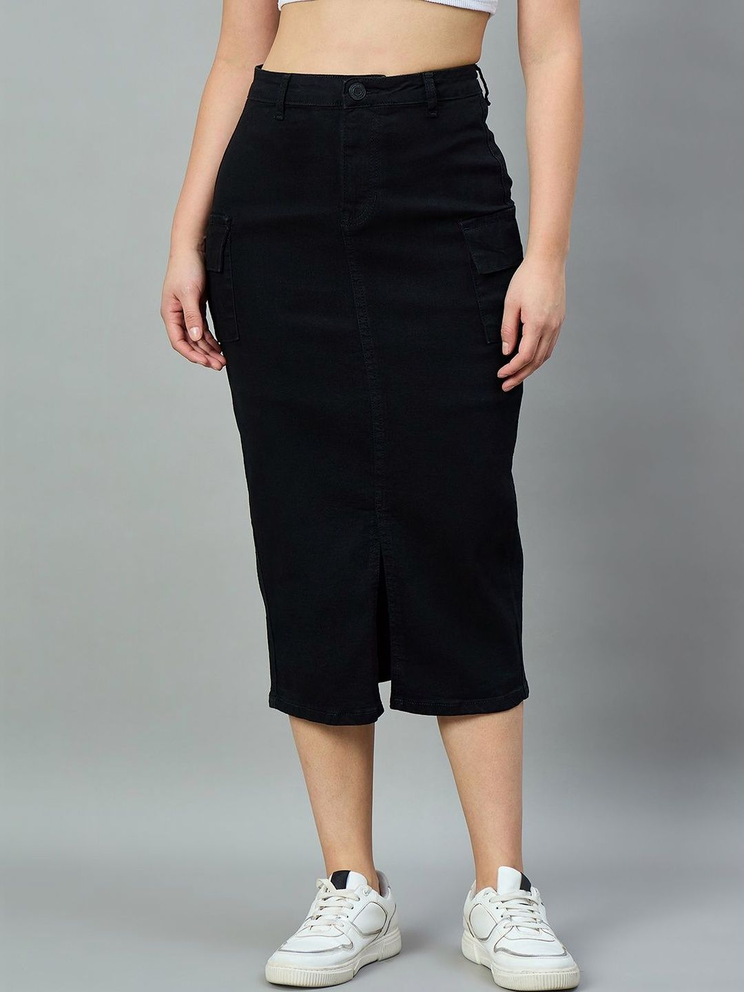 Style Quotient Cotton Midi A-Line Skirts-picture-11