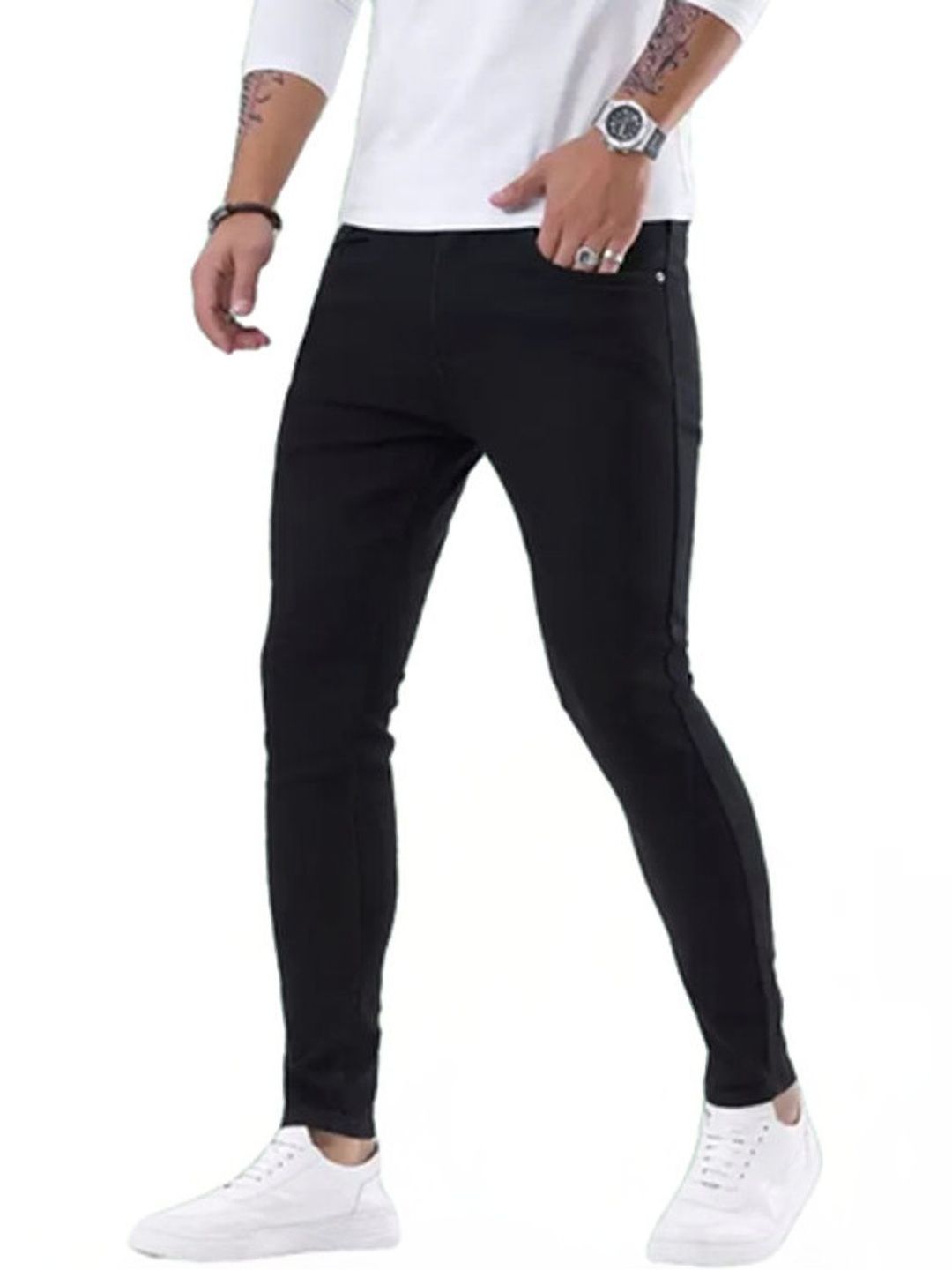 Metronaut Men Classic Regular Fit Mid-Rise Stretchable Jeans-picture-38
