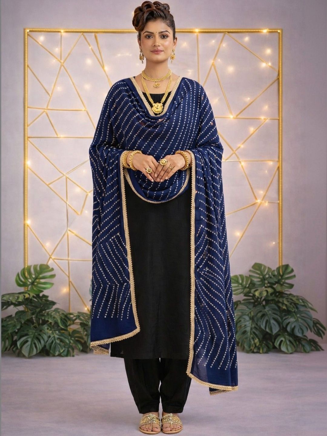 Moda Rapido Printed Bandhani Dupatta with Gotta Patti-picture-24