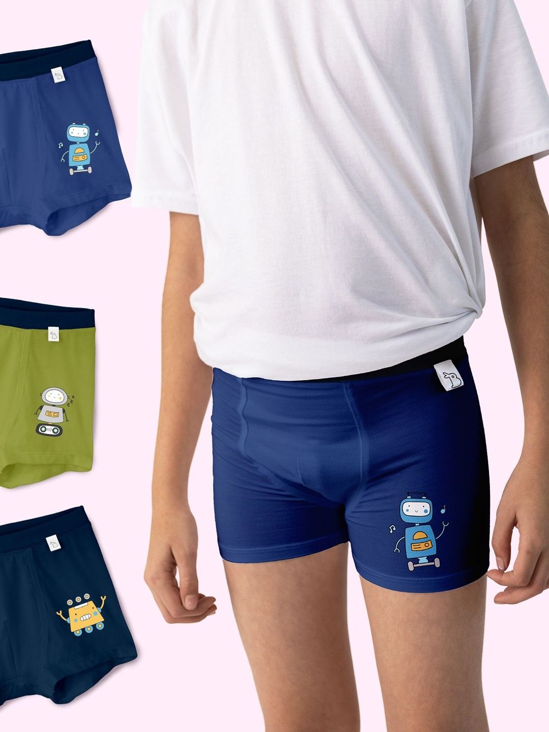 SuperBottoms Boys Pack Of 3 Printed Trunk-picture-13
