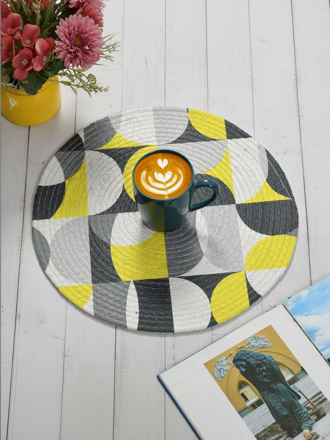 Galaxy Home Decor White Printed Cotton Table Placemat-picture-12
