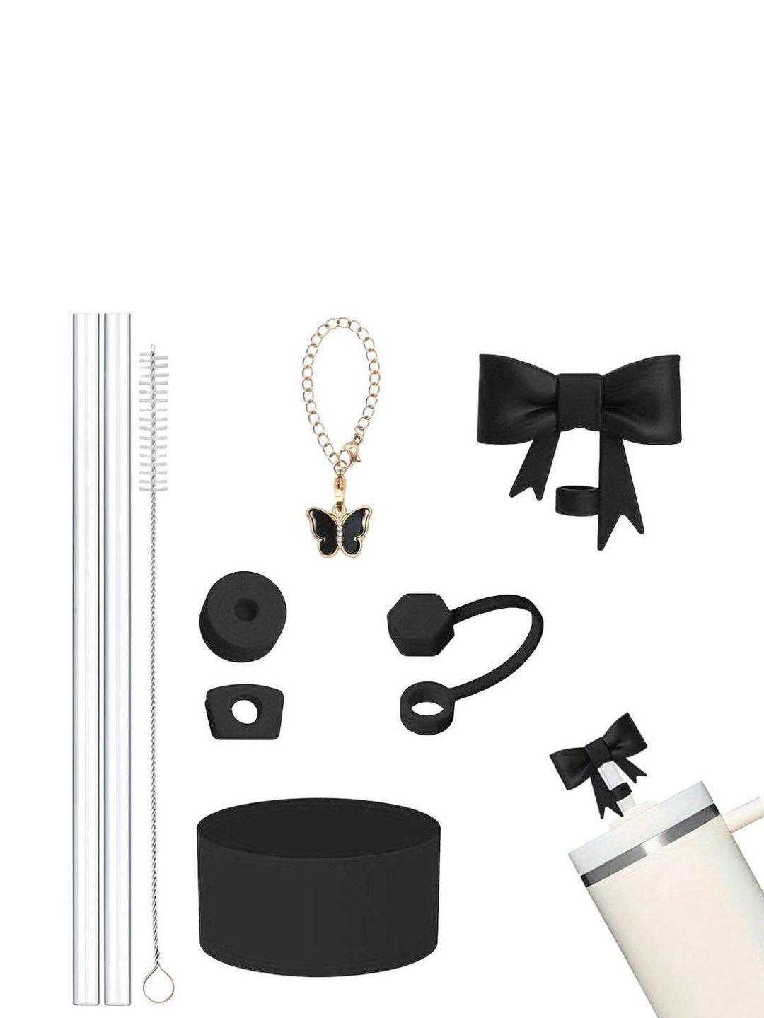 MAYCREATE Pack Of 9 Black Cup Accessories Set Other Kitchen Tools-image-17