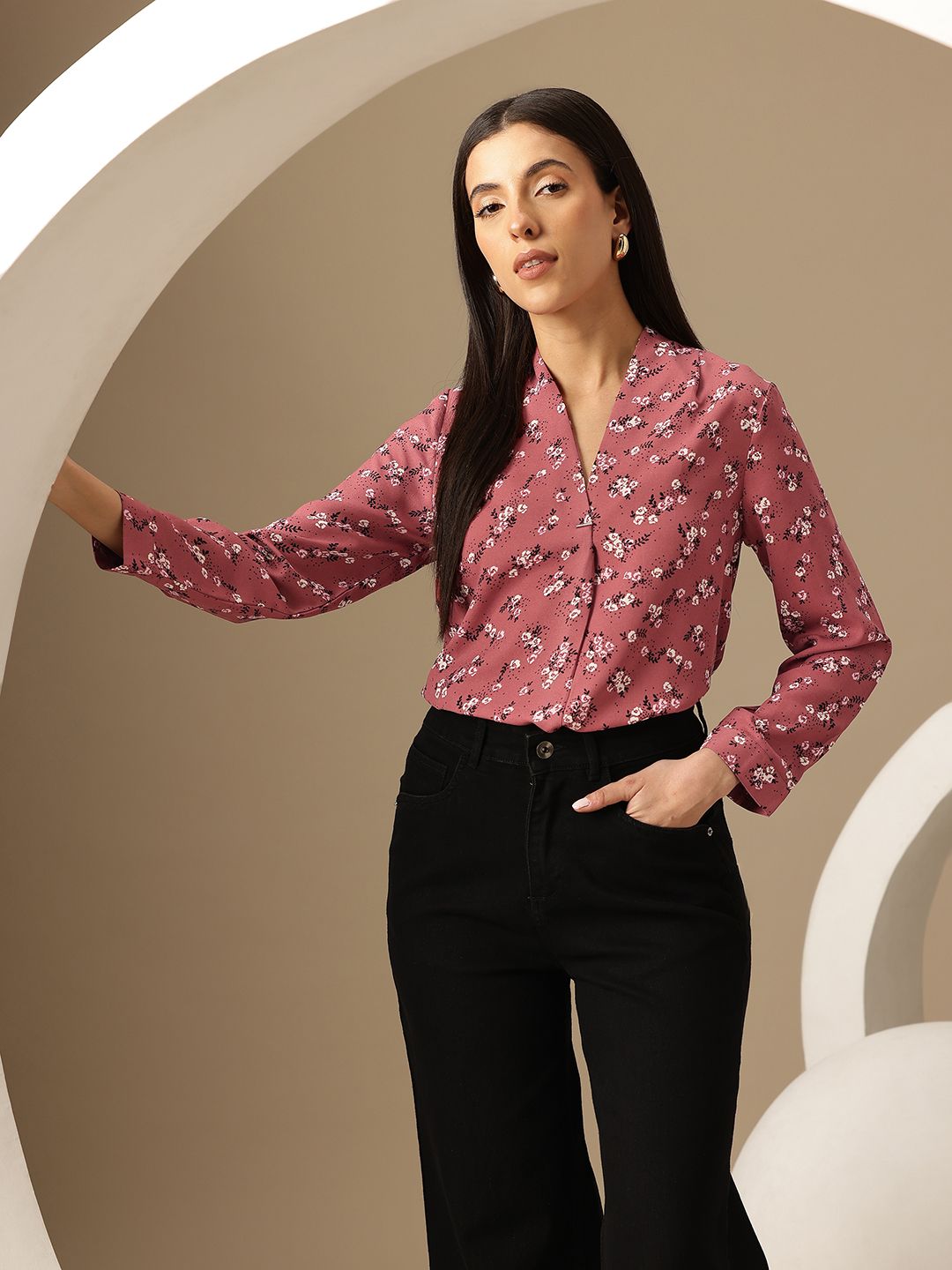 Chemistry Floral Print Top-picture-36