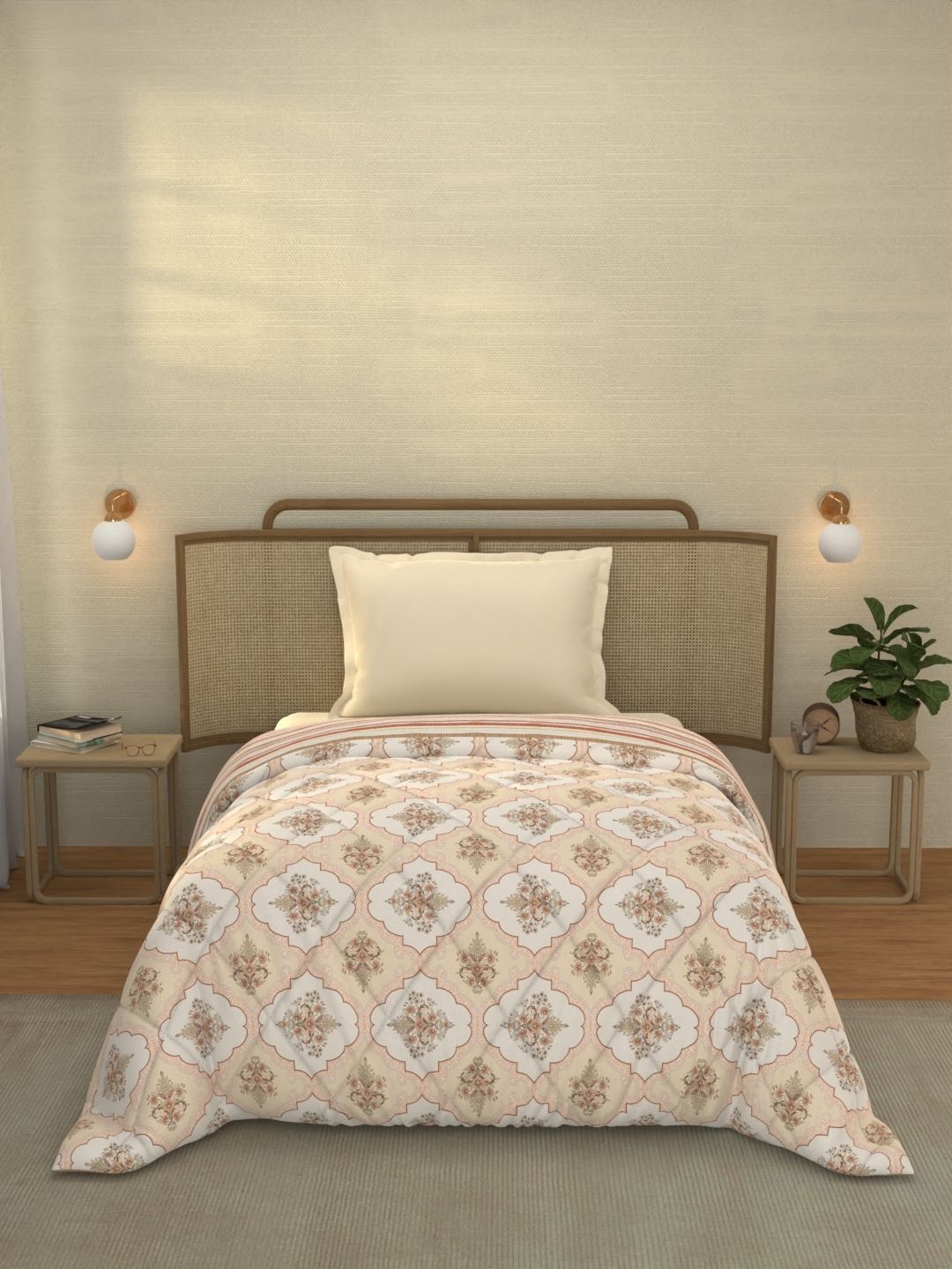 Portico New York Signature Red & Cream-Coloured Floral AC Room 120 GSM Comforter-picture-14