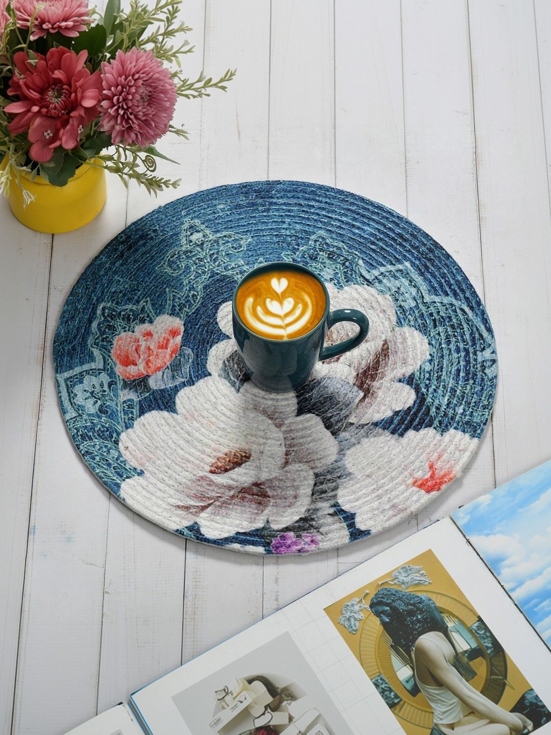 Galaxy Home Decor Pink Printed Cotton Table Placemat-picture-24