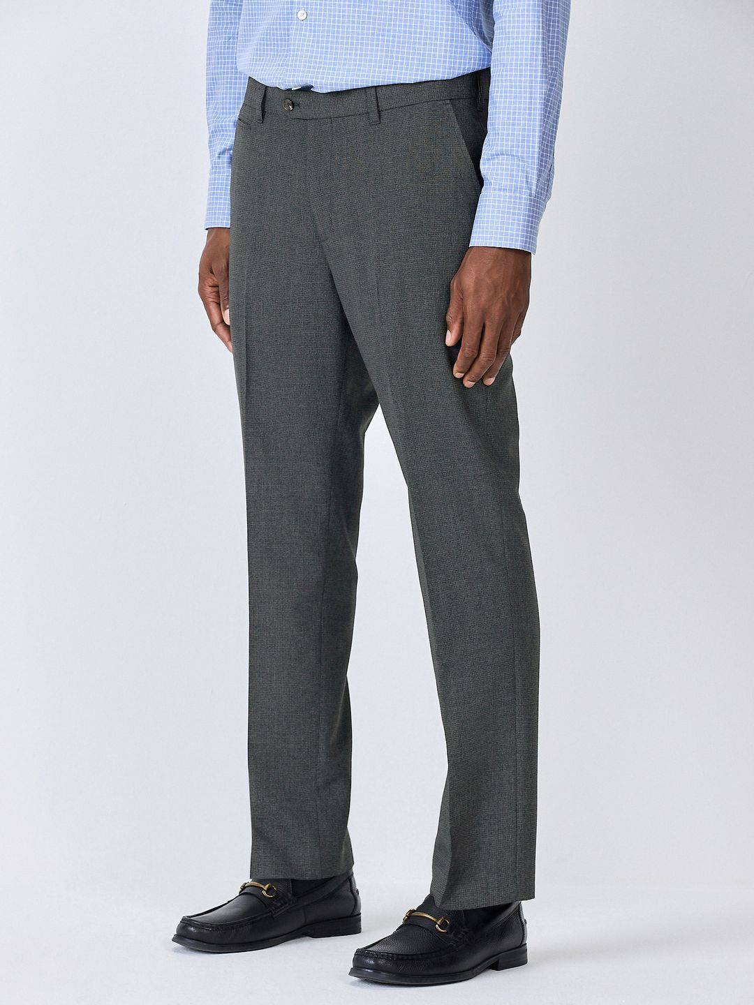 NEXT Men Textured Mid-Rise Formal Trousers-picture-48