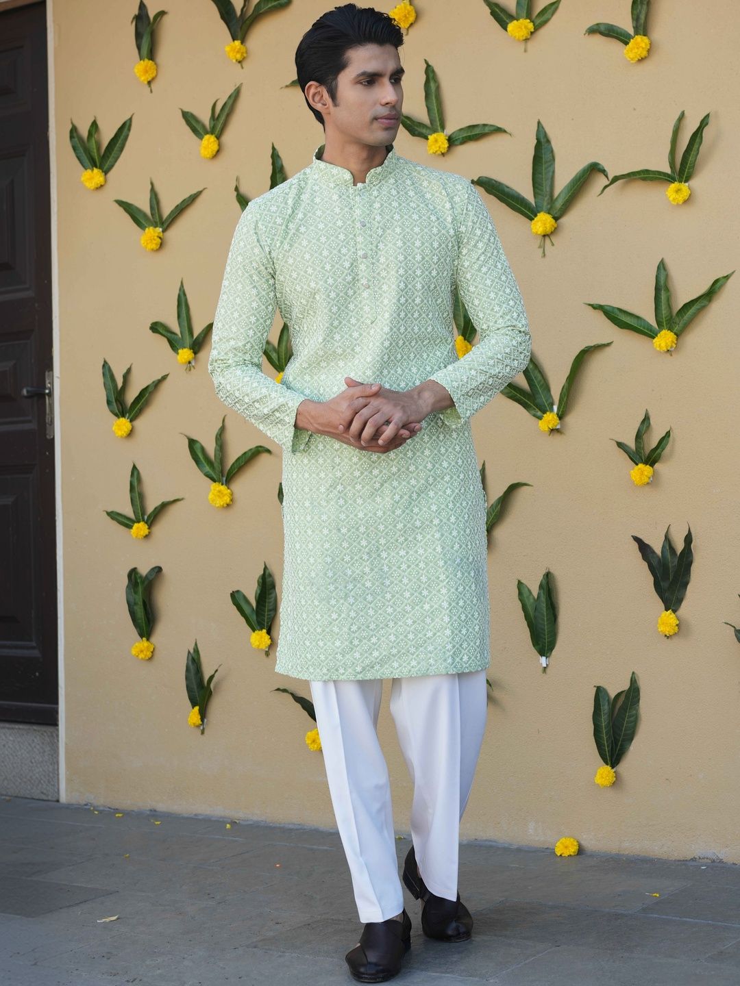 Anouk Men Floral Embroidered Kurta-picture-20