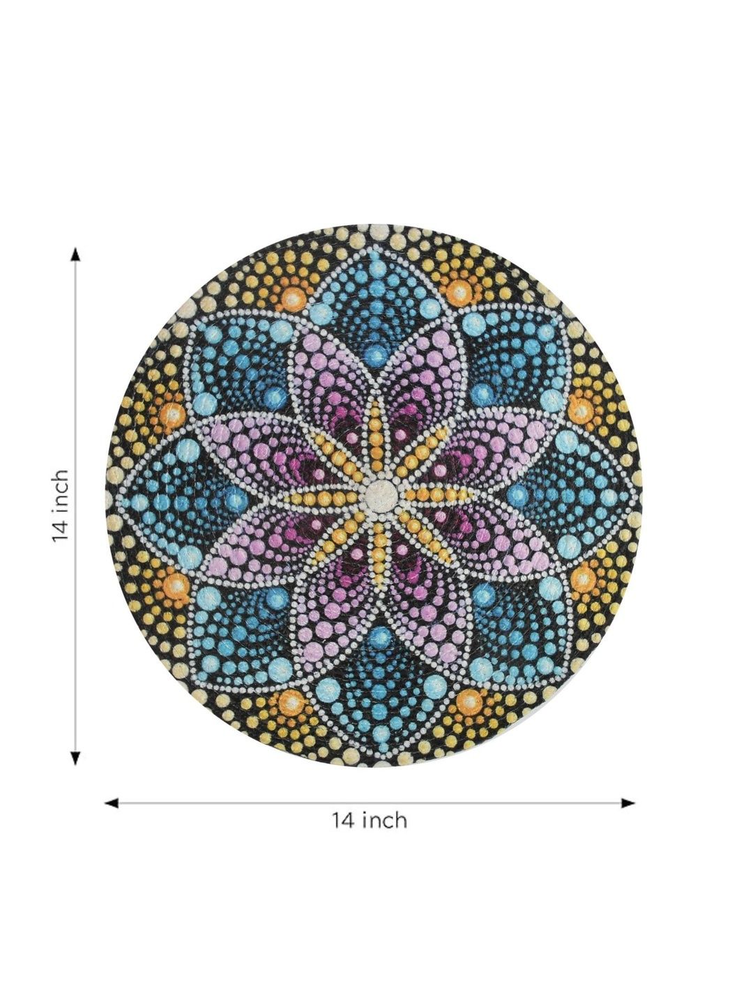Galaxy Home Decor Blue Printed Cotton Table Placemat-picture-20
