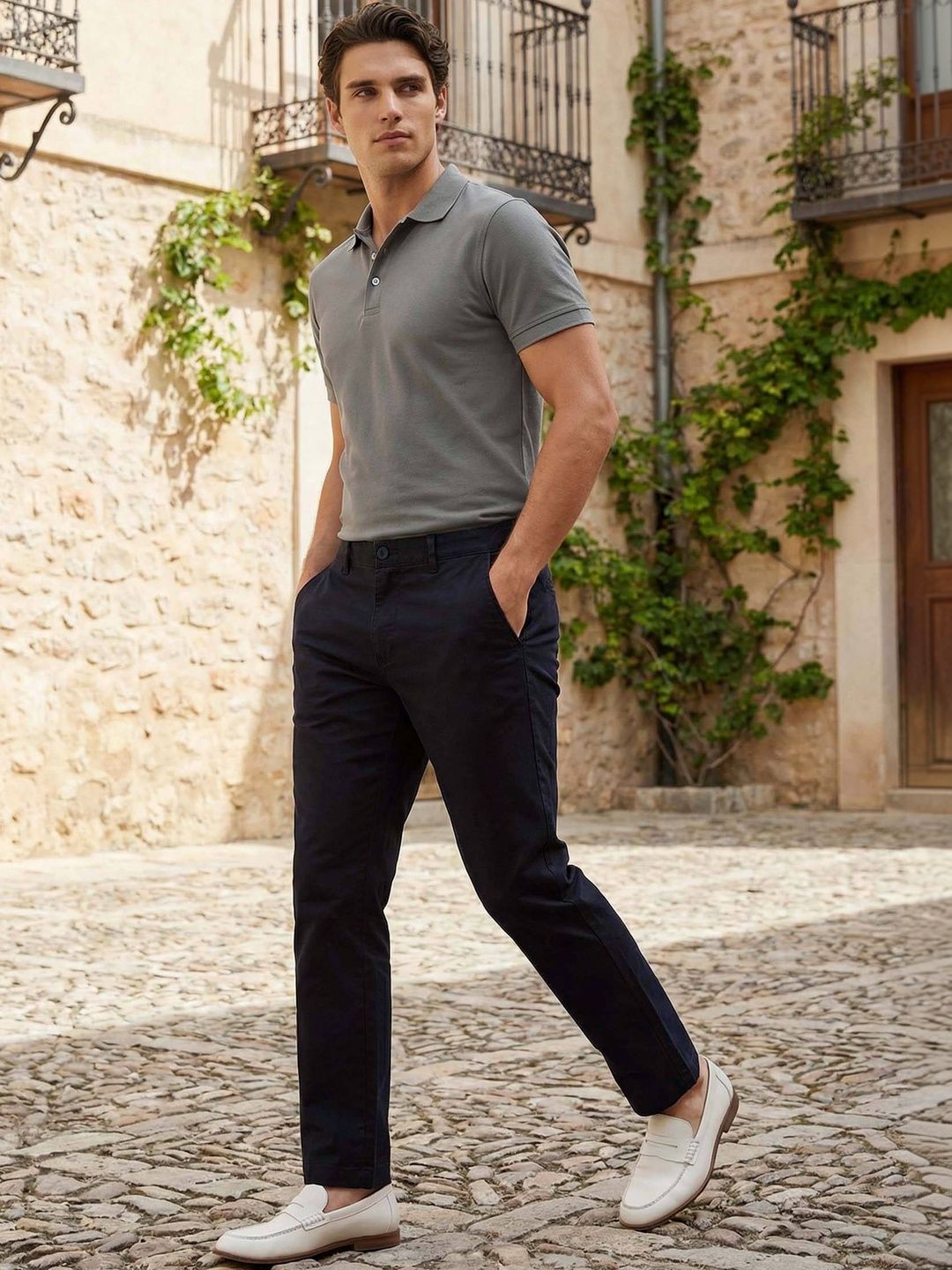 Celio Men Straight Fit Trousers-picture-40