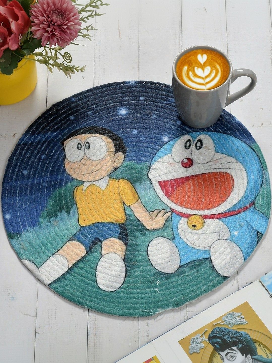 Galaxy Home Decor Blue Printed Cotton Table Placemat-picture-18