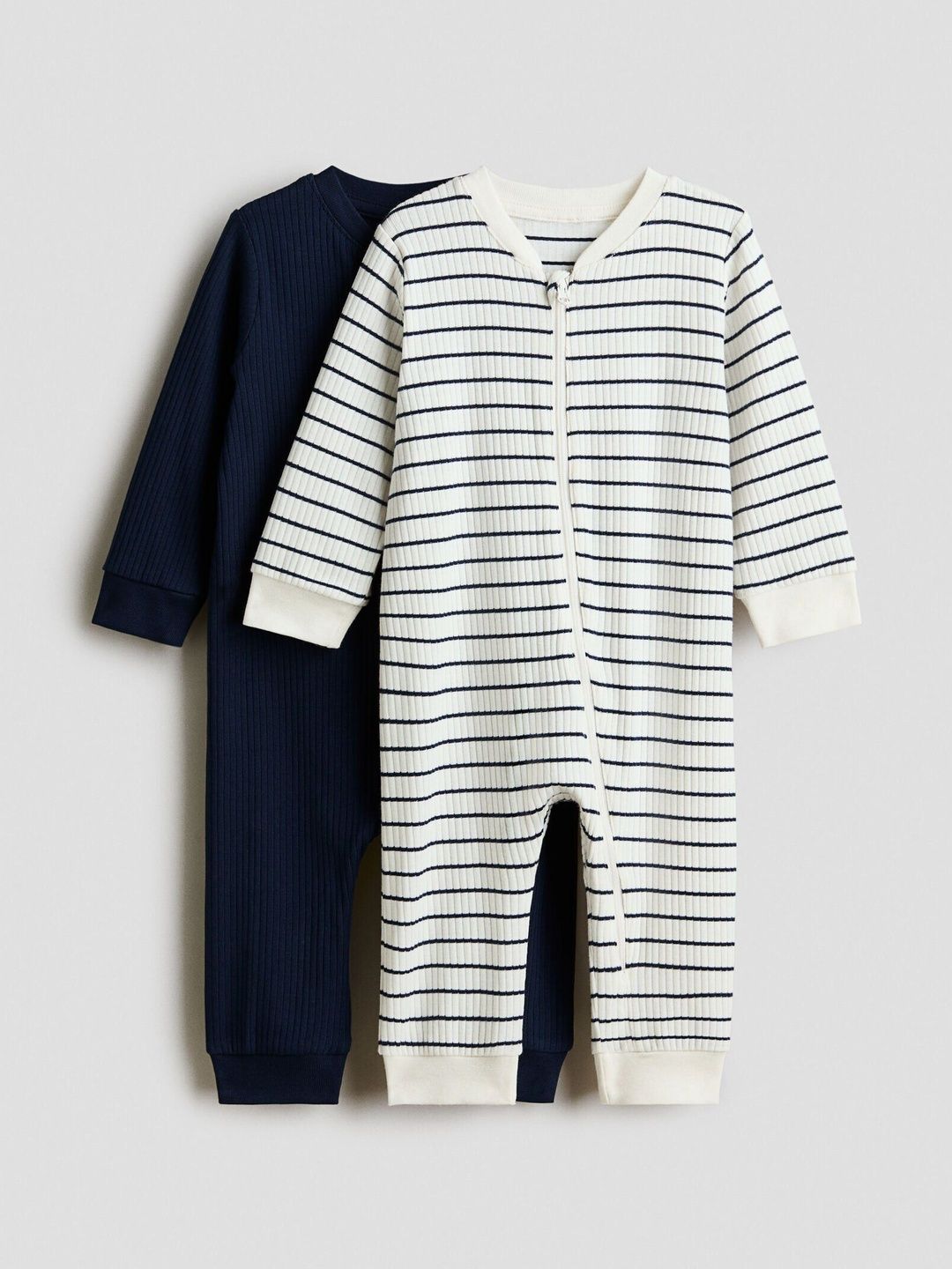 H&M Pack of 2 Boys Striped Sleepsuit