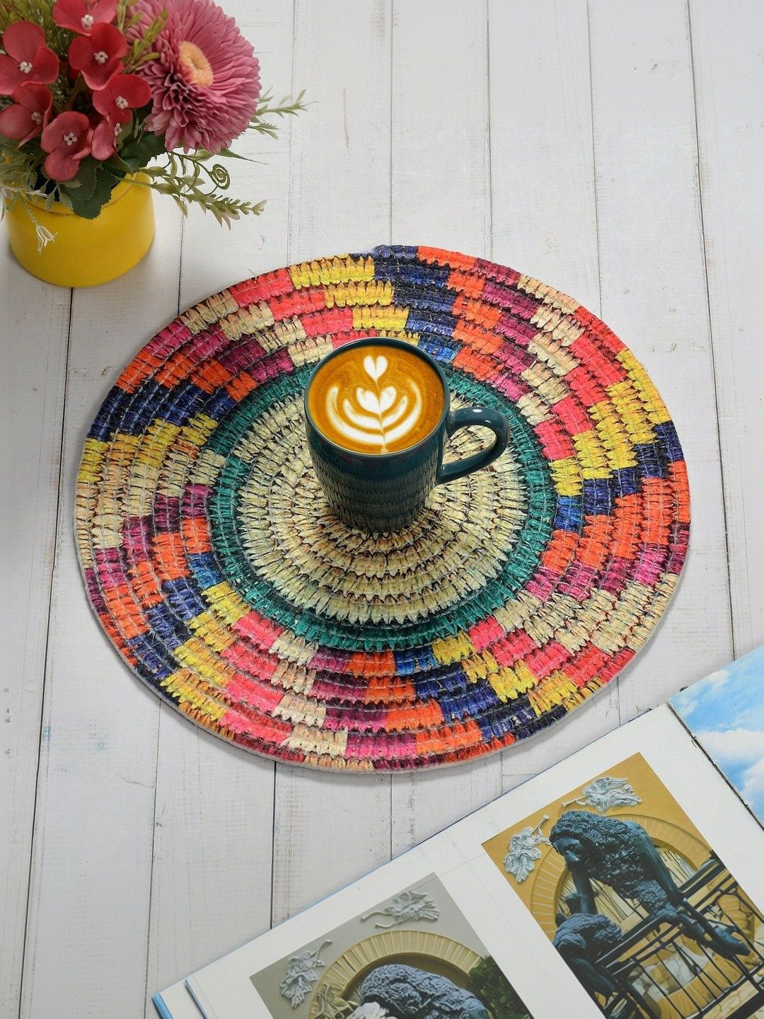 Galaxy Home Decor Beige Printed Cotton Table Placemat-picture-51
