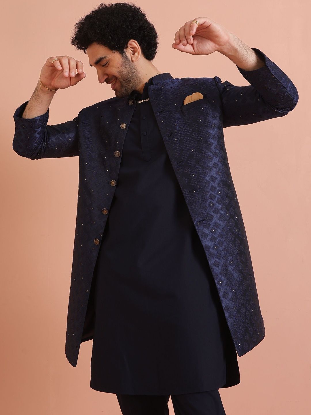 KISAH Self-Design Sherwani Set