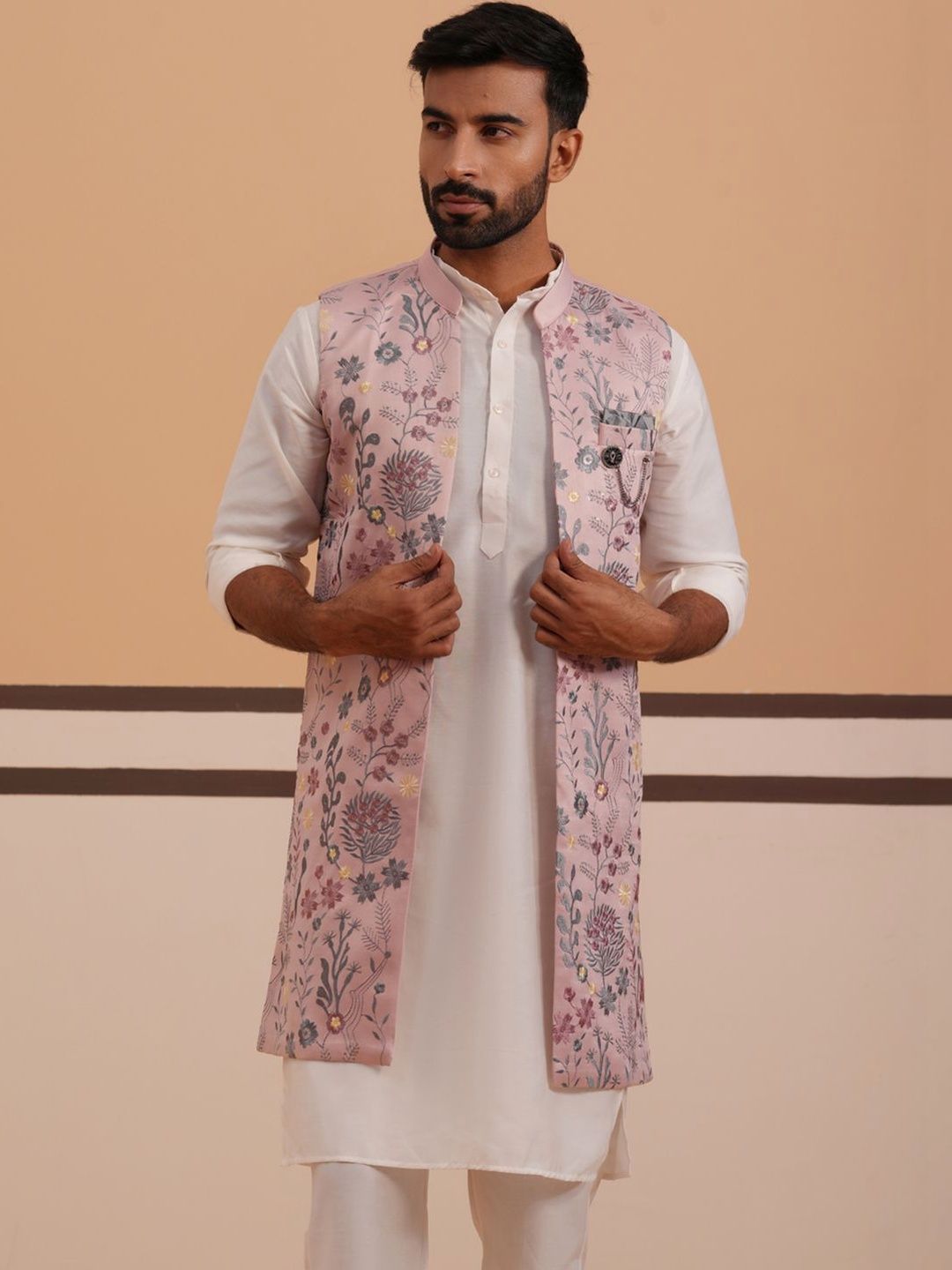 Jompers Floral Embroidered Sherwani Set-picture-29