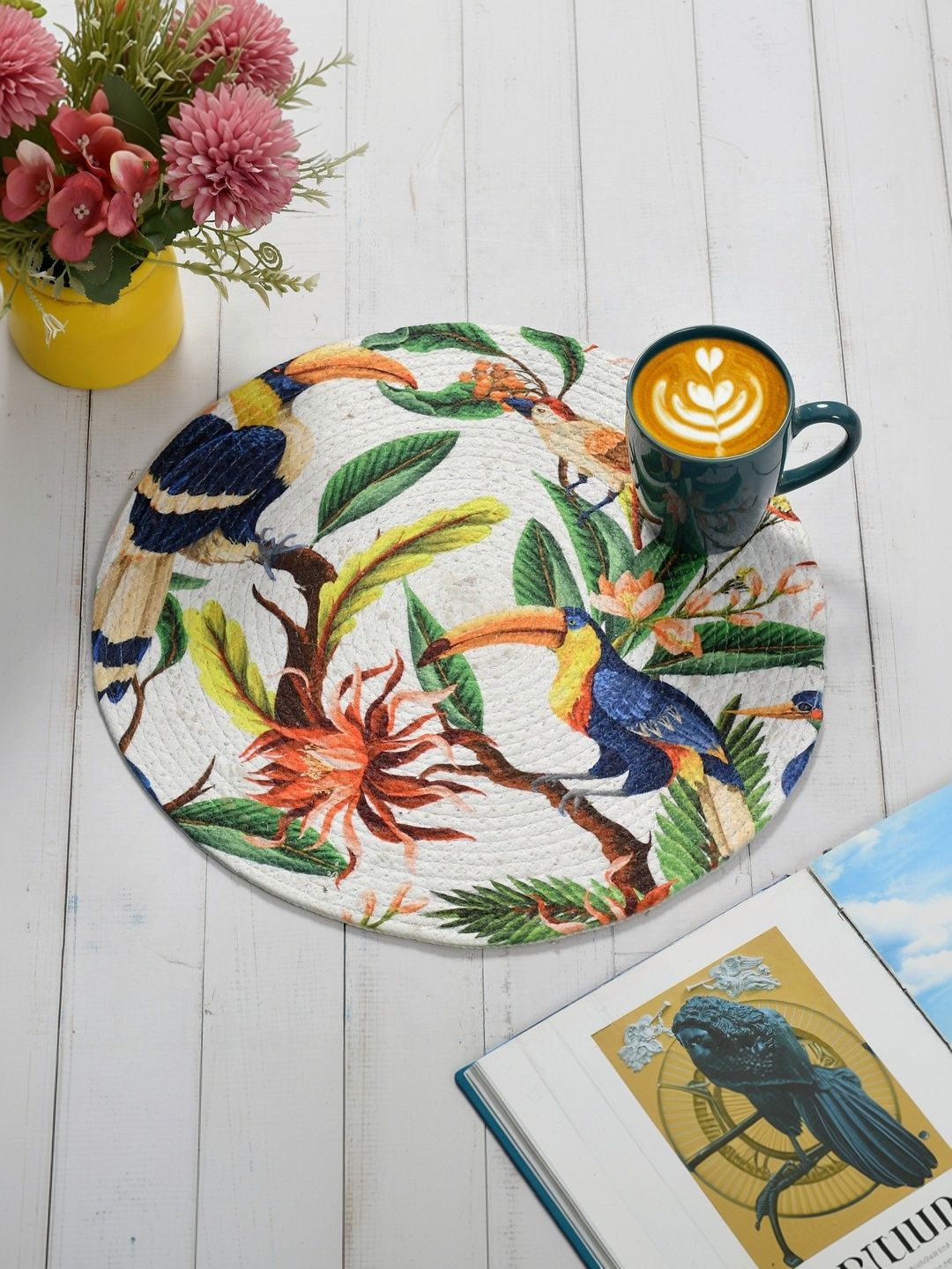 Galaxy Home Decor White Printed Cotton Table Placemat-picture-17