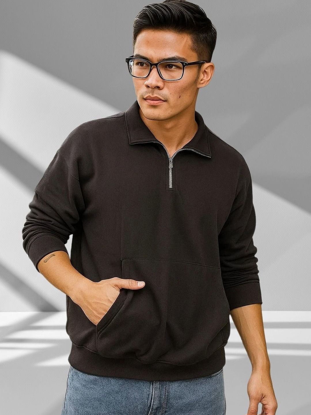 Kotty Men Winter Half-Zip Sweatshirt-picture-57