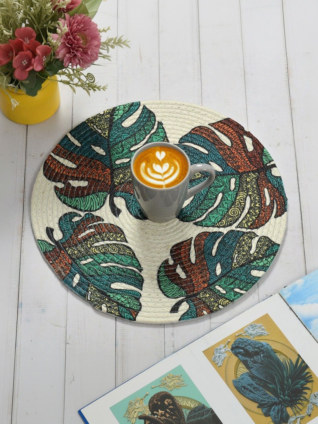 Galaxy Home Decor Cream-Colored Printed Cotton Table Placemat-picture-50