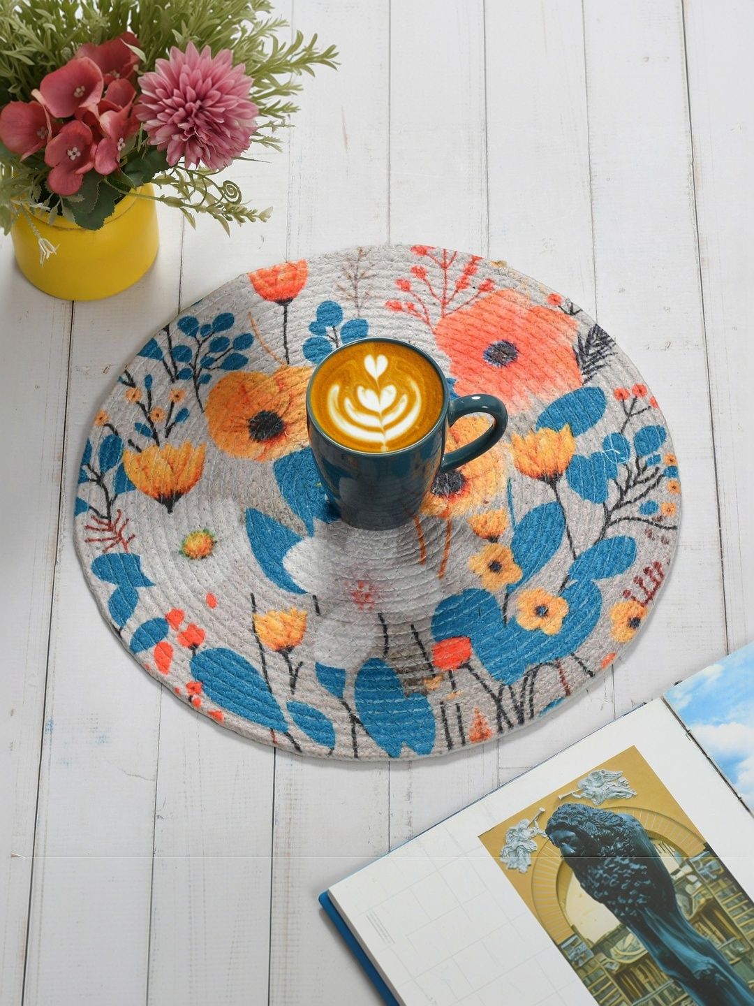 Galaxy Home Decor Grey Printed Cotton Table Placemat-picture-31
