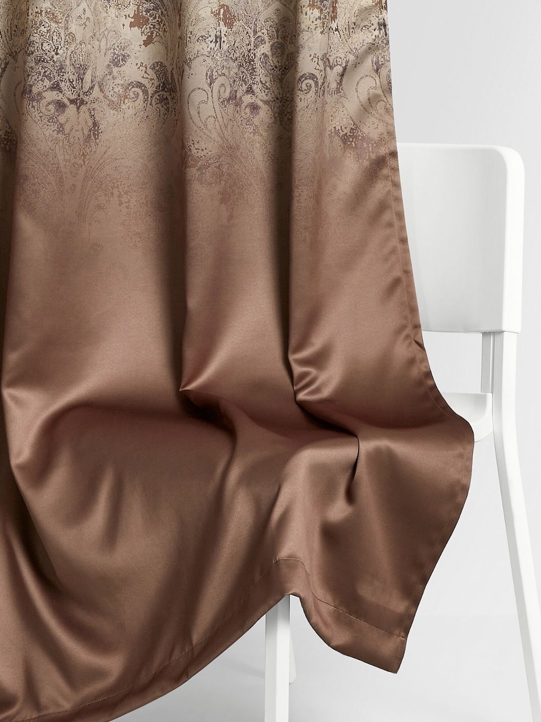 haus & kinder Brown & White Set of 2 Ethnic Motifs Room Darkening Door Curtain-image-4
