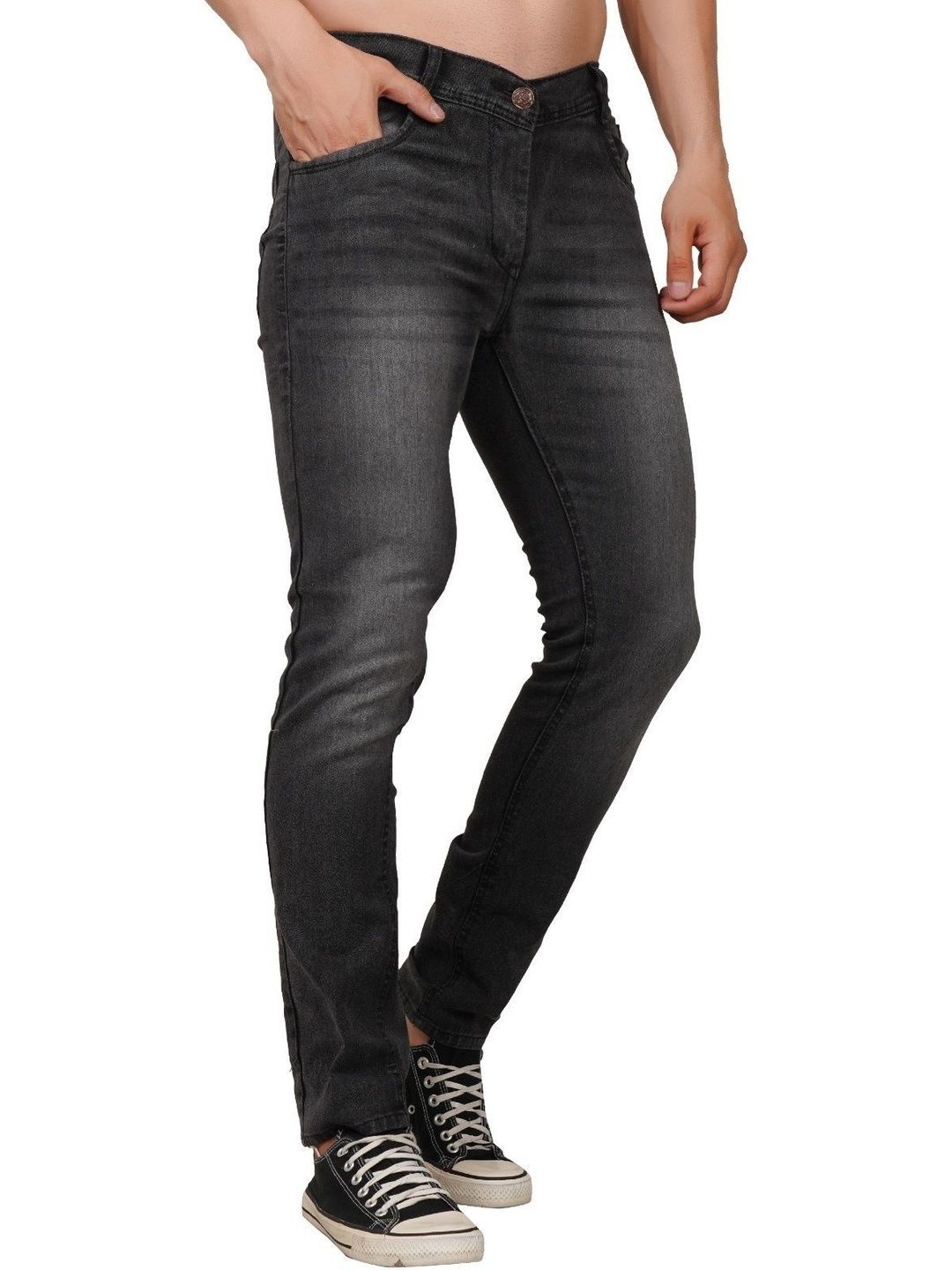 Metronaut Men Classic Regular Fit Mid-Rise Light Fade Stretchable Jeans-picture-11