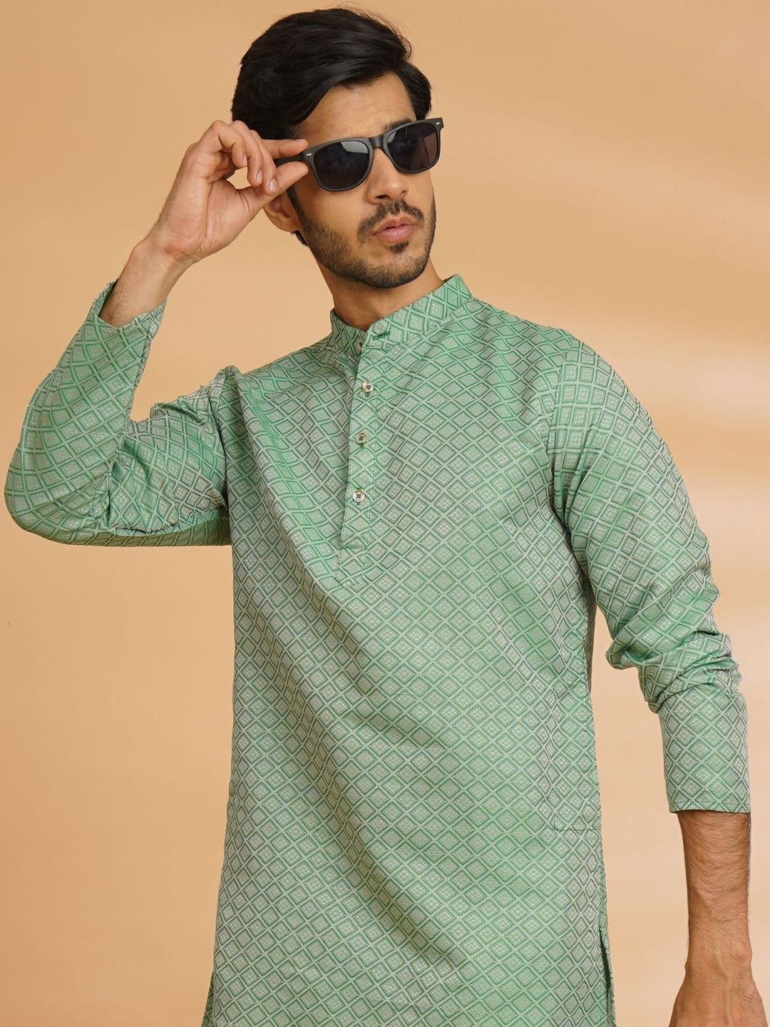 Anouk Men Embroidered Thread Work Jacquard Kurta-picture-57