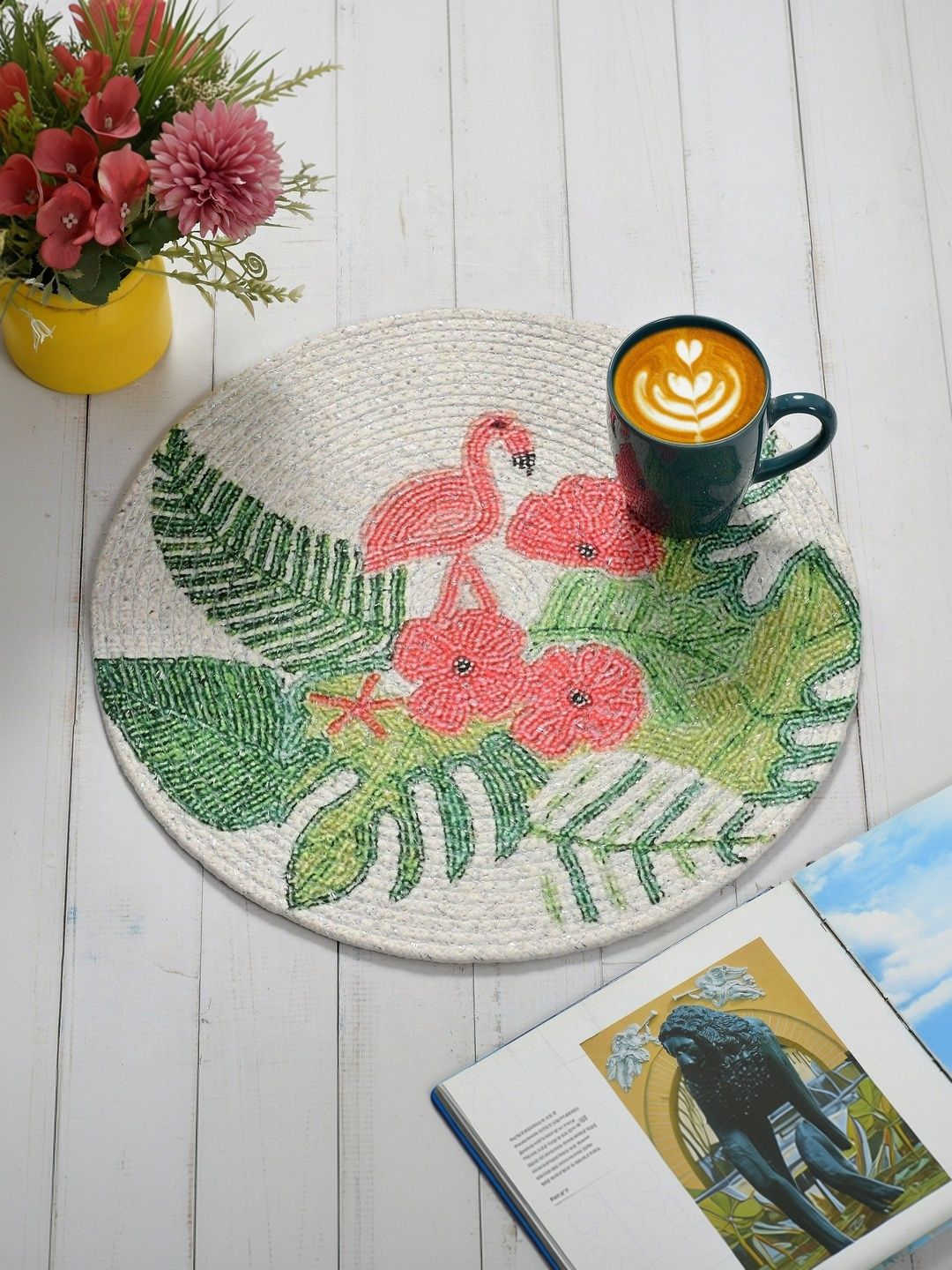 Galaxy Home Decor Grey Printed Cotton Table Placemat-picture-45