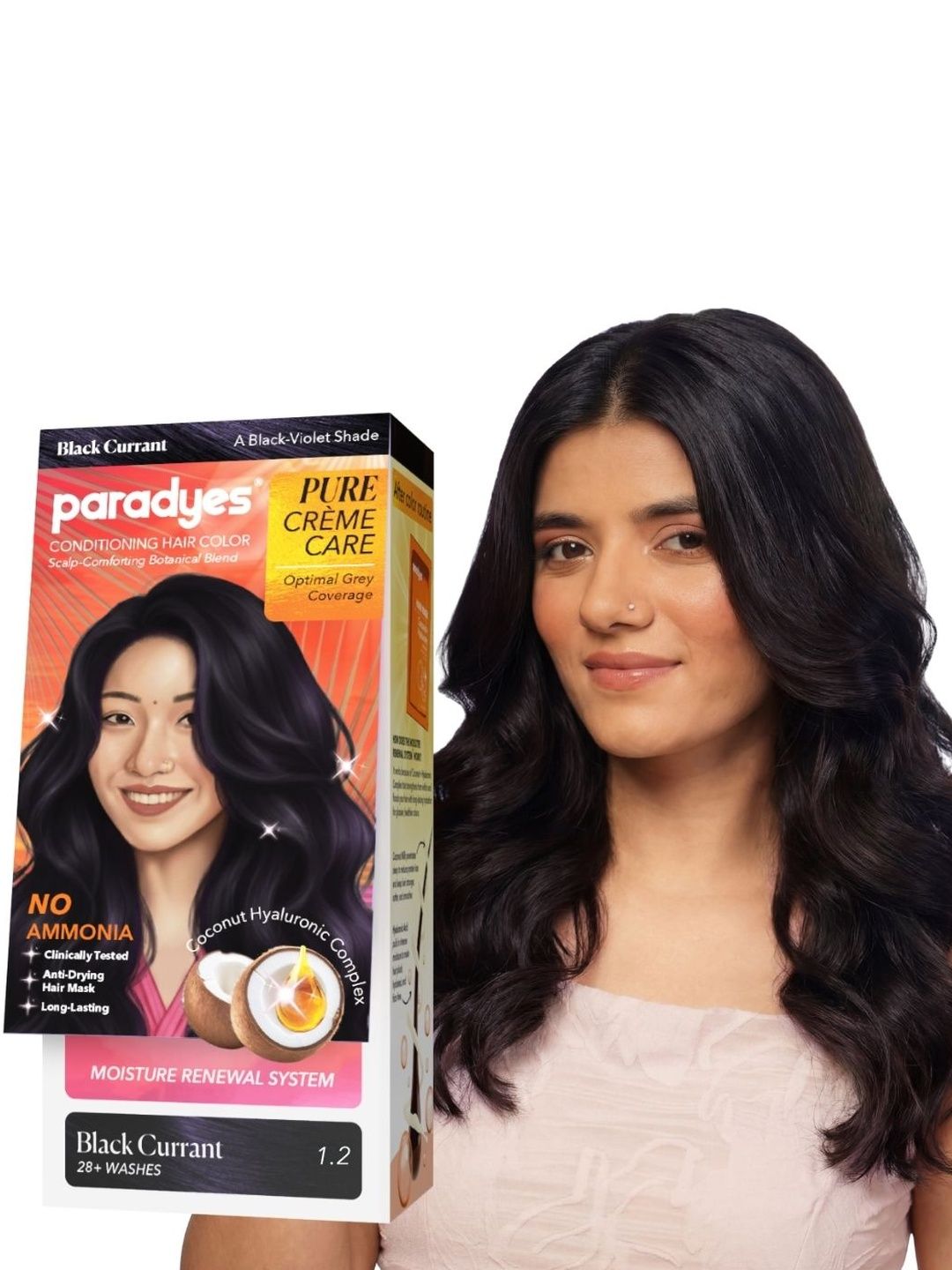 Paradyes Pure Creme Care Hair Color- 70 g - Black Currant 1.2-picture-25