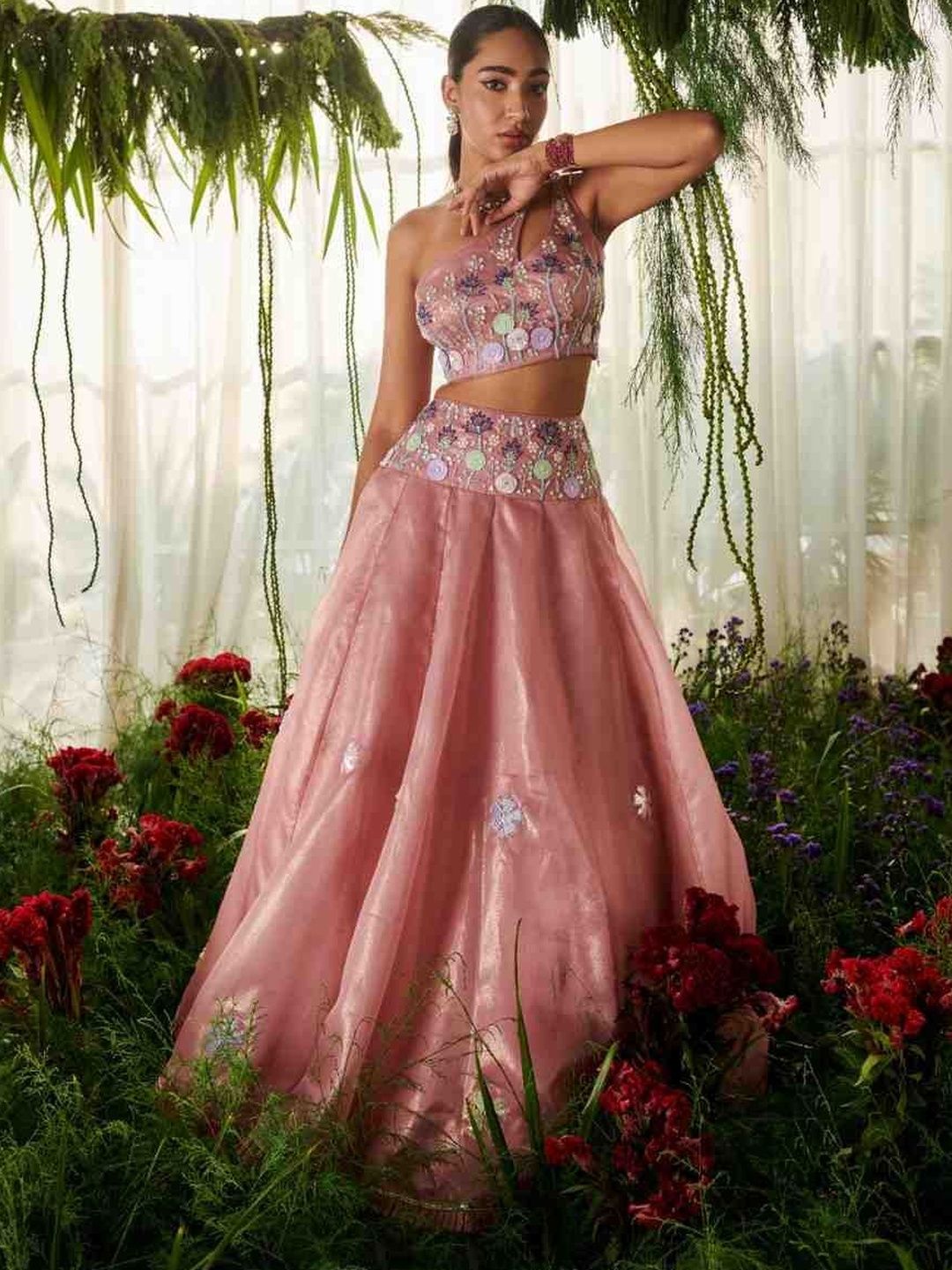 Tilsim by Sagarika Mehrotra Embroidered Sequinned Ready to Wear Lehenga &-image-32
