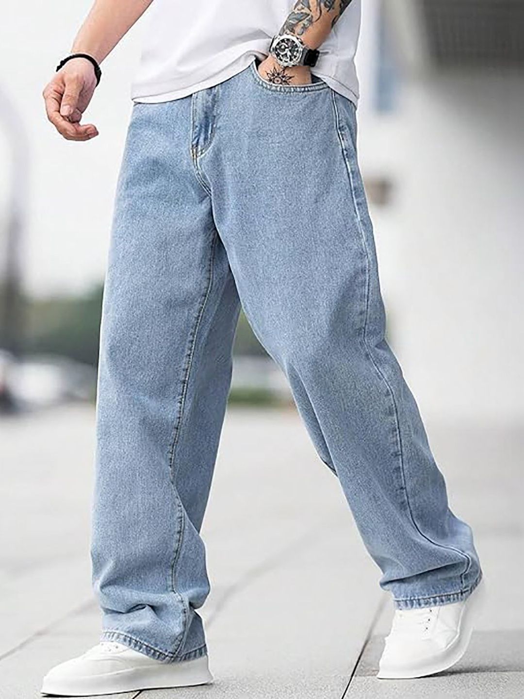 UNITED DENIM Men Loose Mid-Rise Stretchable Jeans-picture-22