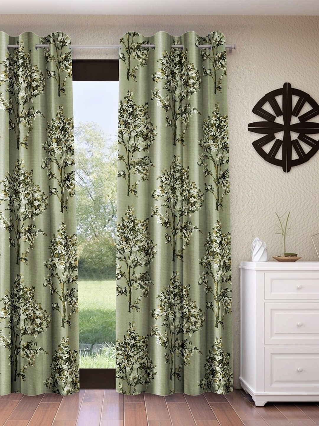 Fashion String Green Floral Door Curtain-picture-24