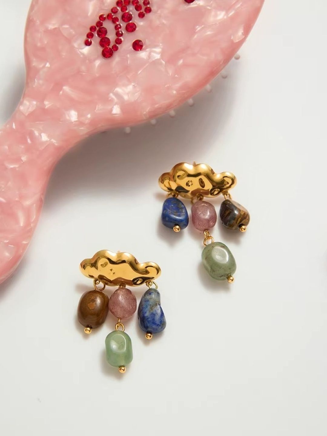Svarn Jewels Quirky Drop Earrings-picture-17