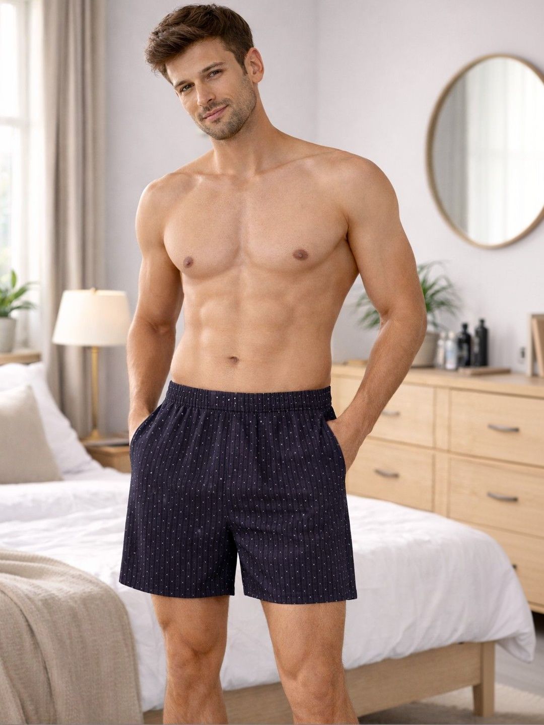Mast & Harbour Pack Of 3 Printed Cotton Mid-Rise Boxers-picture-36
