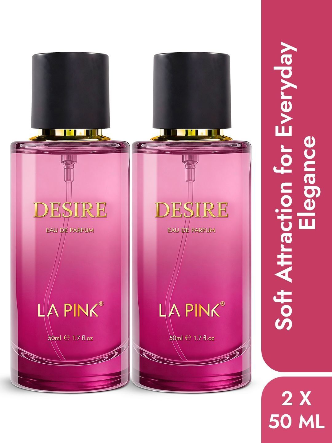 La Pink Set Of 2 Desire Long Lasting Eau de Parfum - 50 ml Each-picture-21