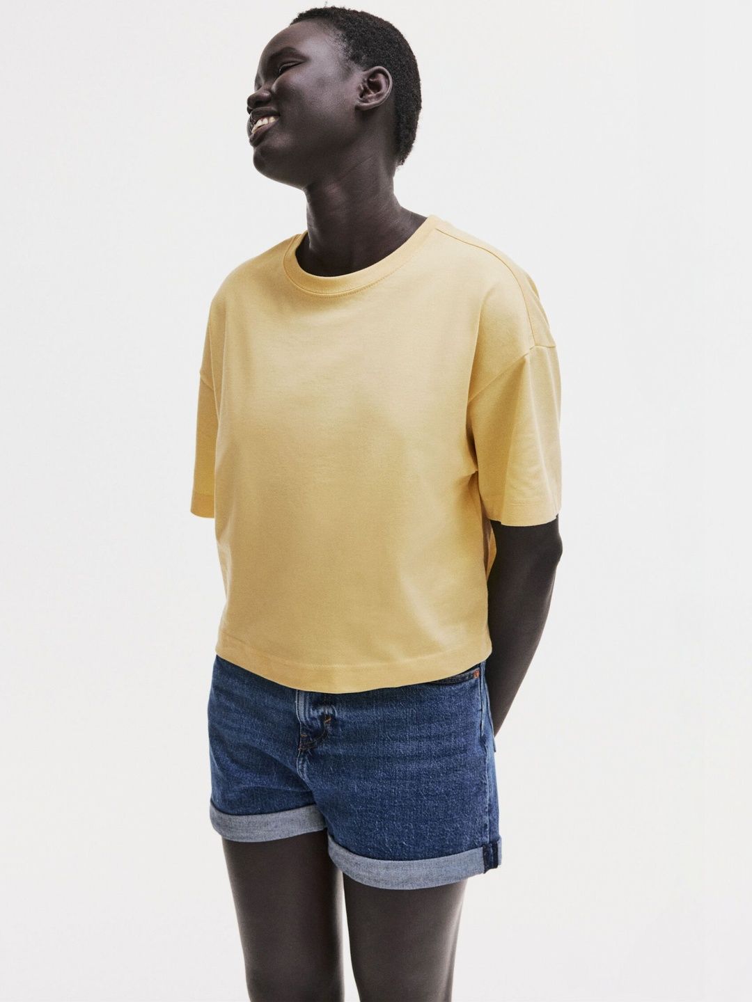 H&M Pure Cotton Boxy T-Shirt