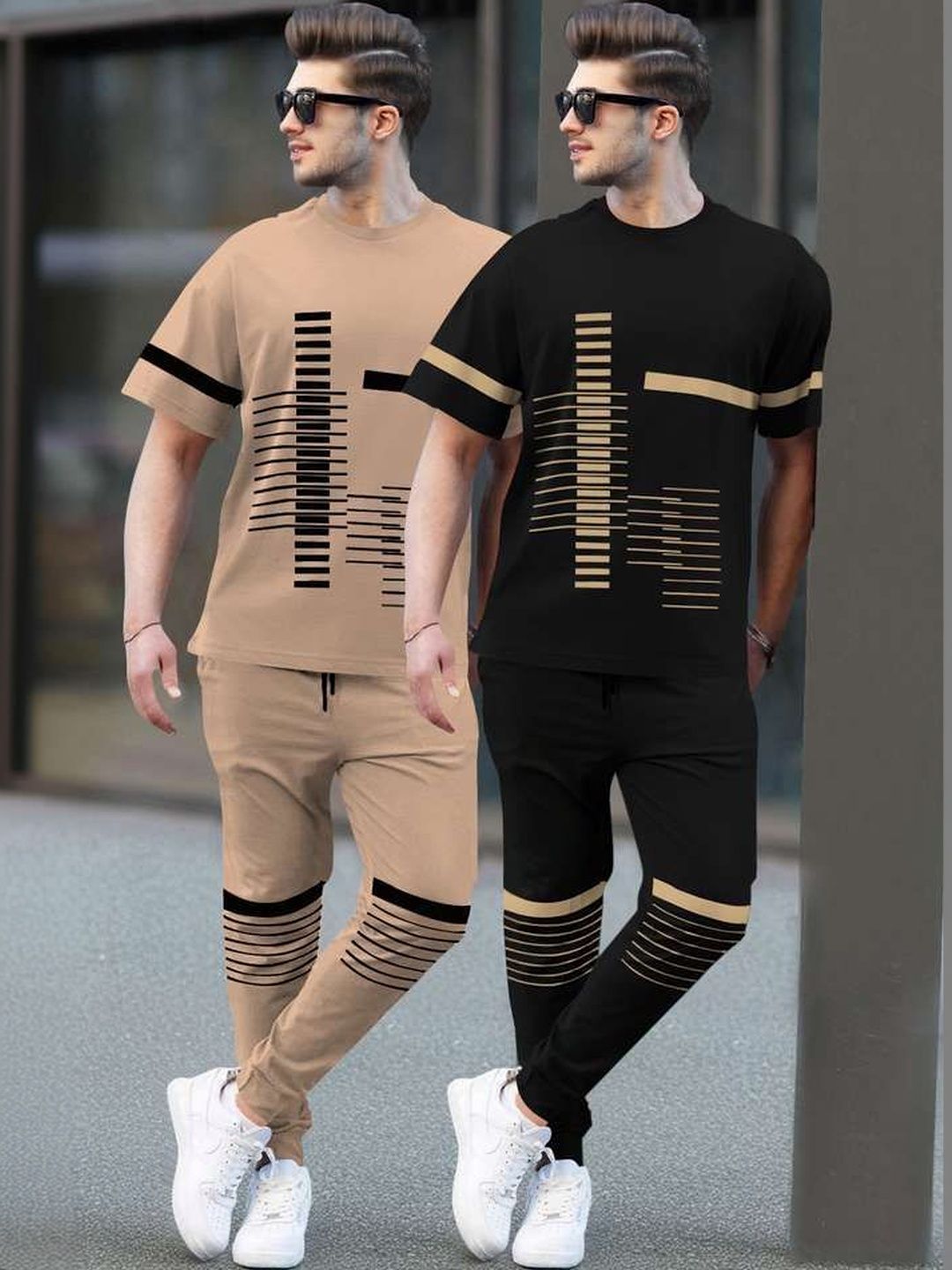 TRIPR Men Pack Of 2 Printed Mid-Rise Tracksuits-picture-49