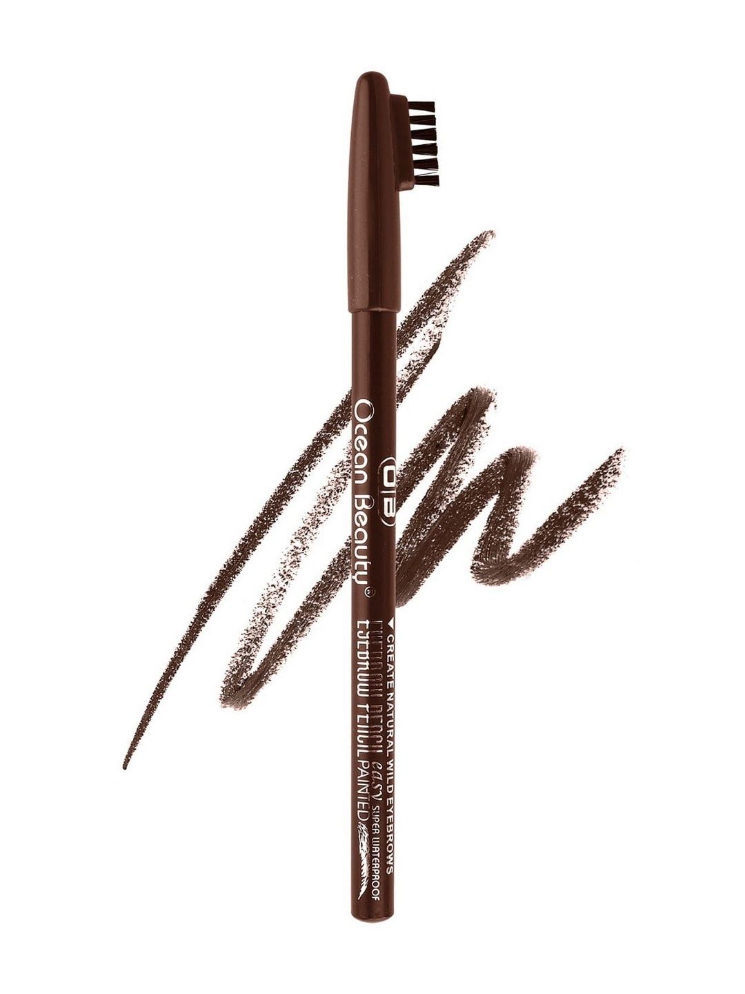 OB Ocean Beauty Professional Waterproof Eyebrow Pencil With Spoolie Brush - Dark Brown-image-25
