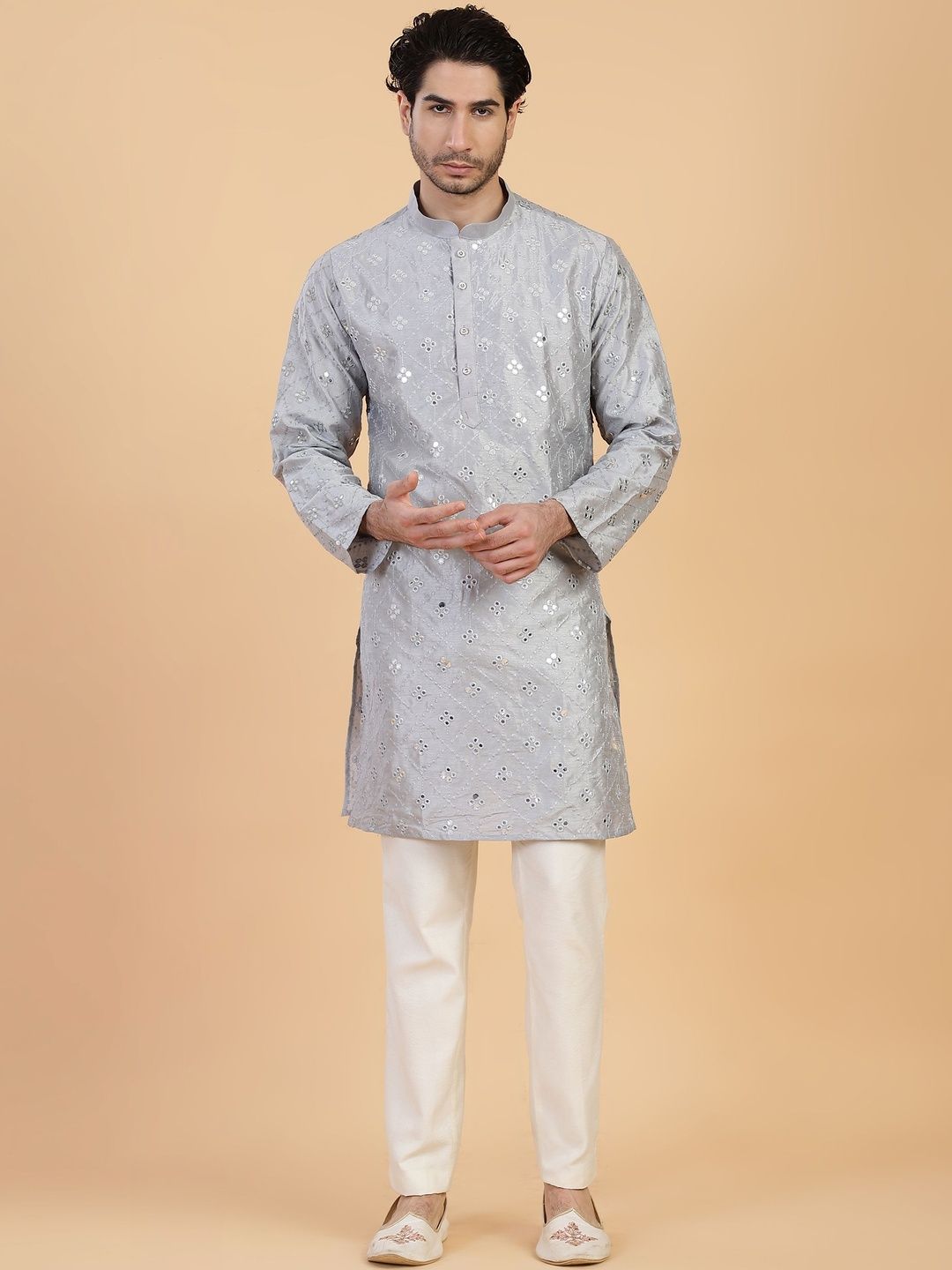 Anouk Men Embroidered Mirror Work Kurta-picture-27