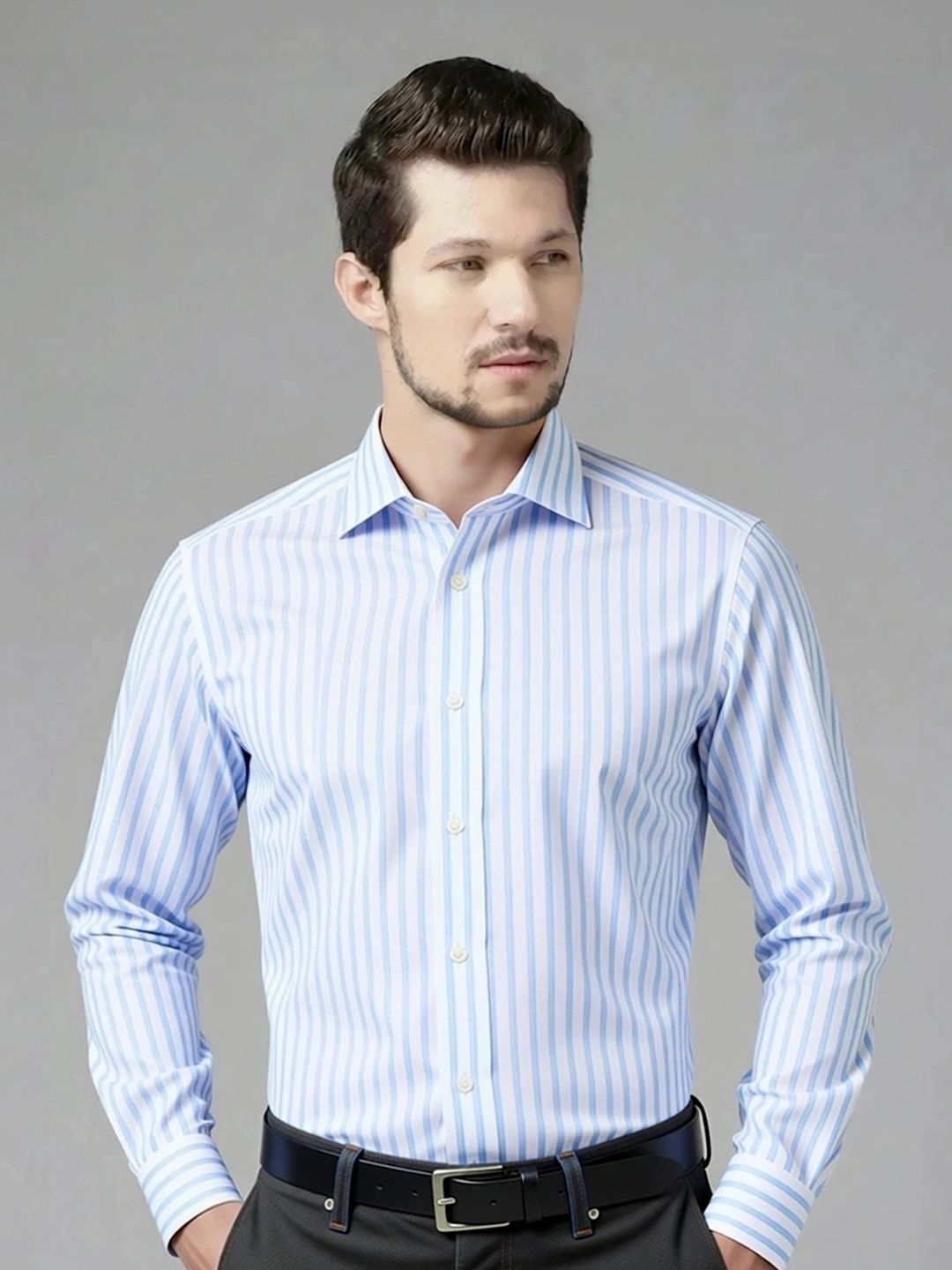Camicissima Men Slim Fit Striped Formal Shirt-picture-12